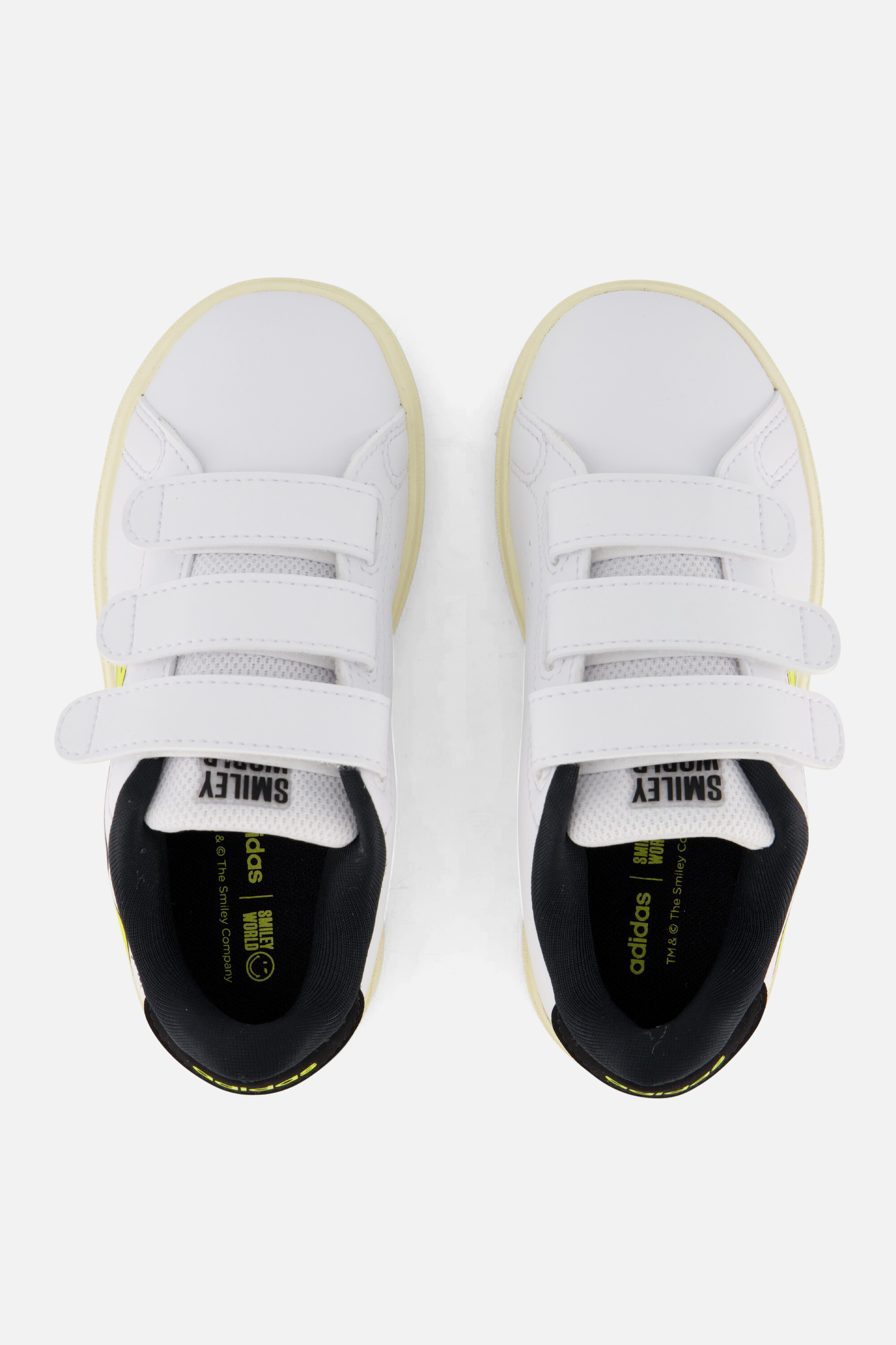 Adidas Advantage Smiley Sneakers wit Synthetisch afbeelding 3