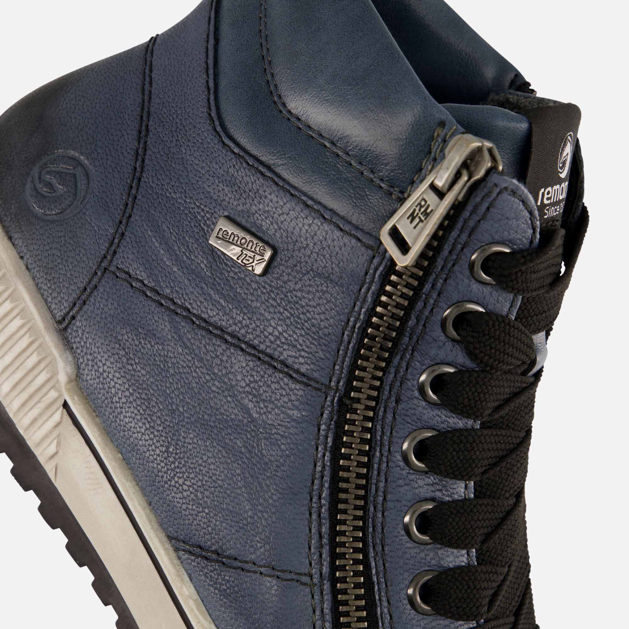 Remonte Veterboots blauw Leer afbeelding 4
