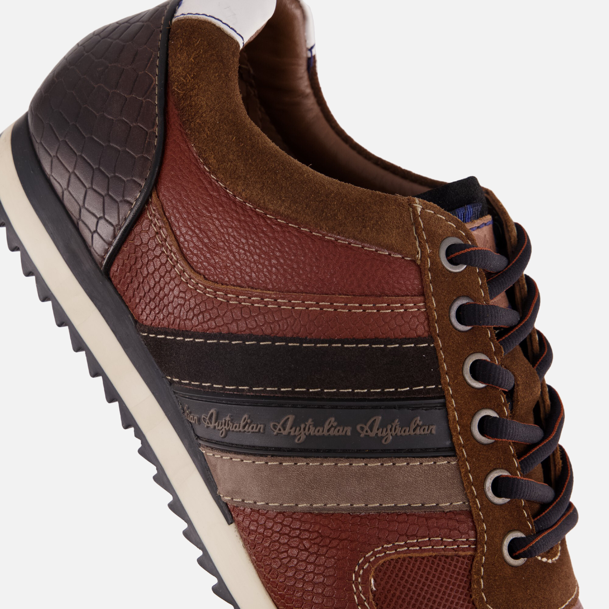 Australian Camaro Sneakers cognac Leer afbeelding 4