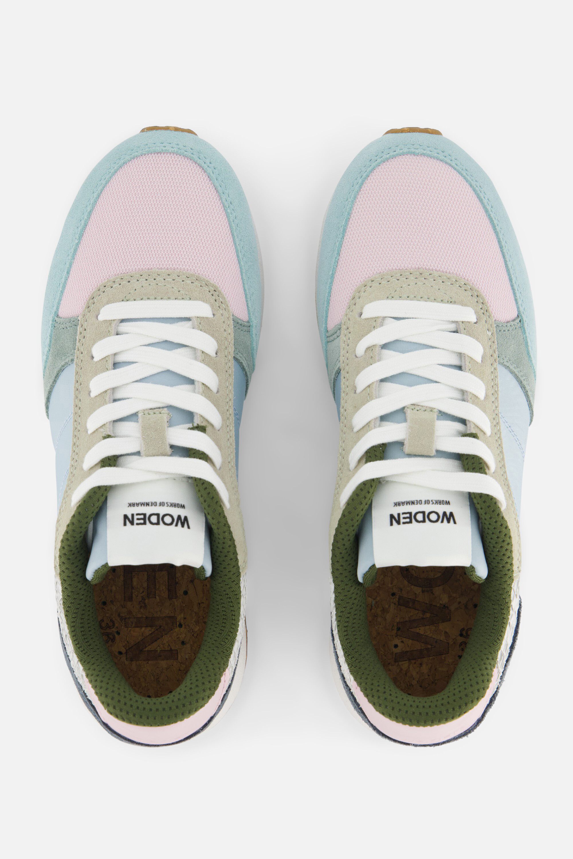 Woden Ronja Color Blocked Sneakers blauw Leer afbeelding 2