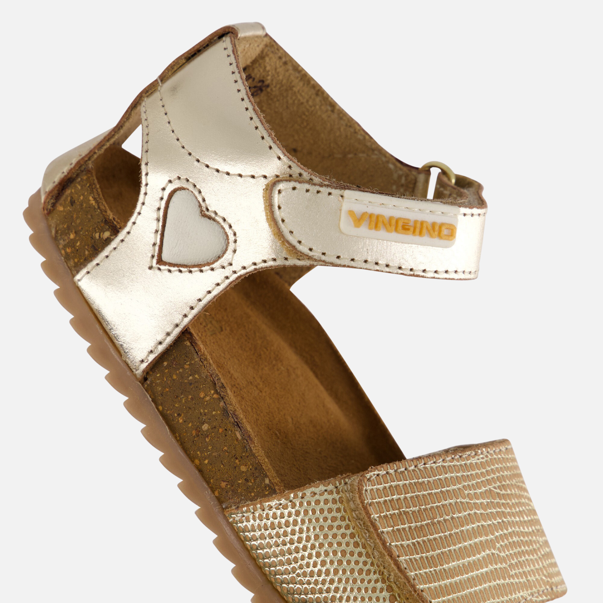 Vingino Floor Sandalen goud Leer afbeelding 3