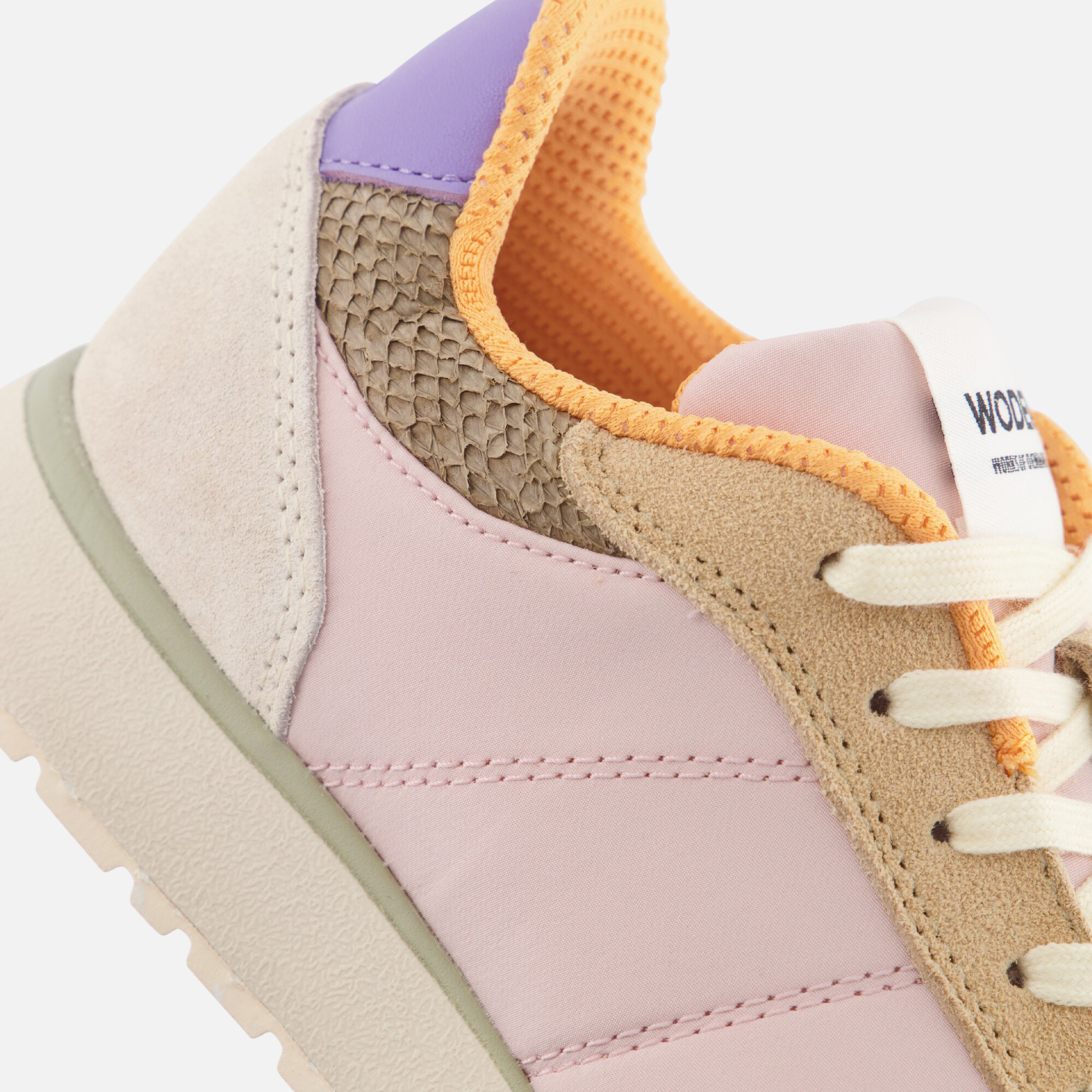 Woden Ronja Sneakers beige Textiel afbeelding 4