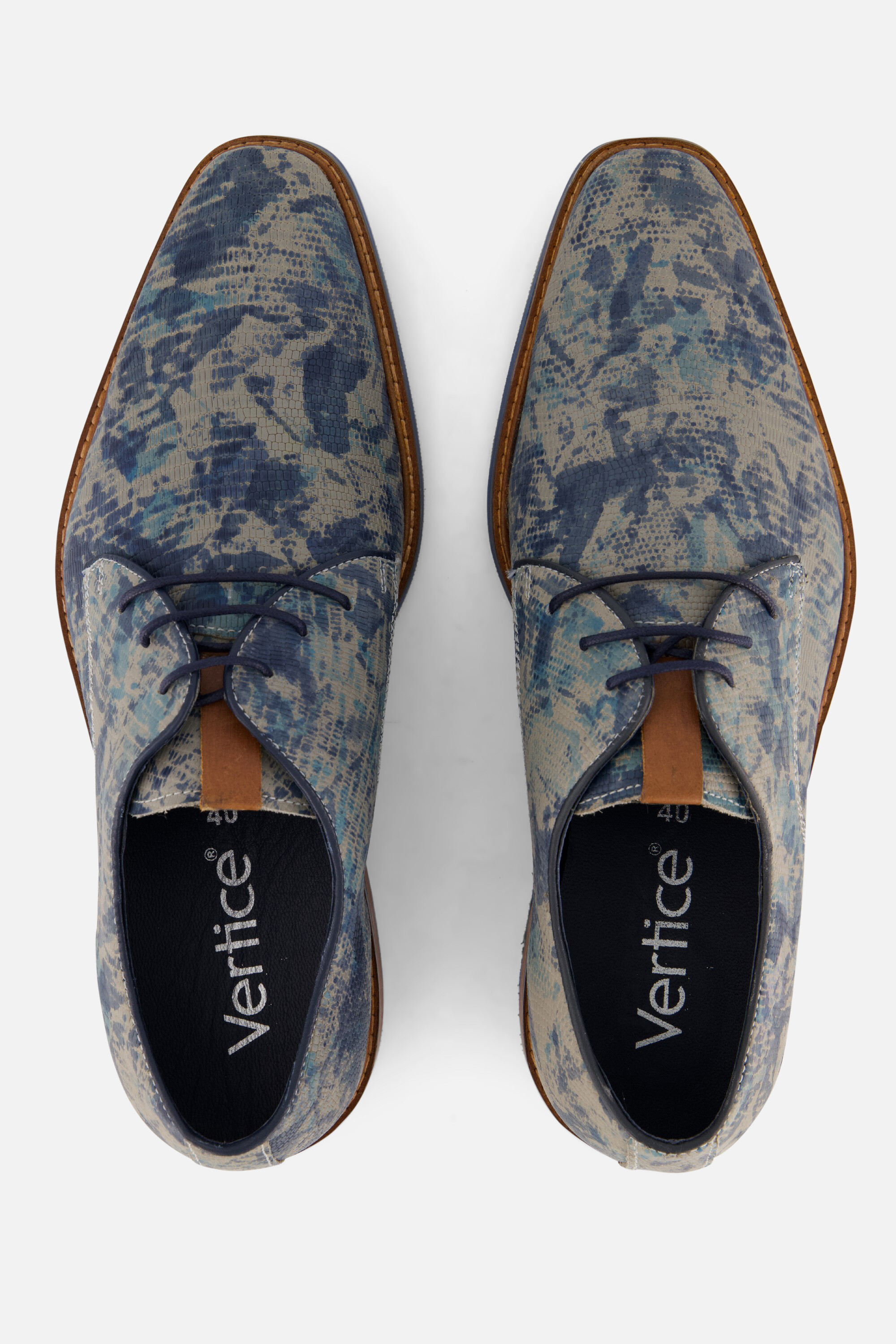 Vertice Veterschoenen blauw Leer afbeelding 2