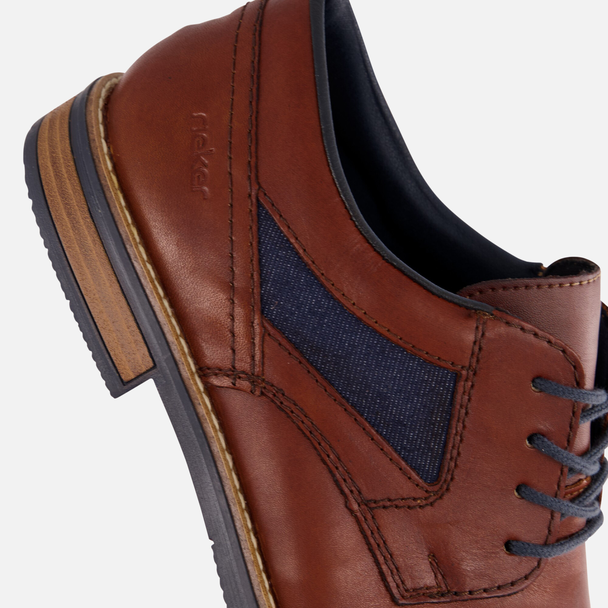 Rieker Veterschoenen bruin Leer afbeelding 4
