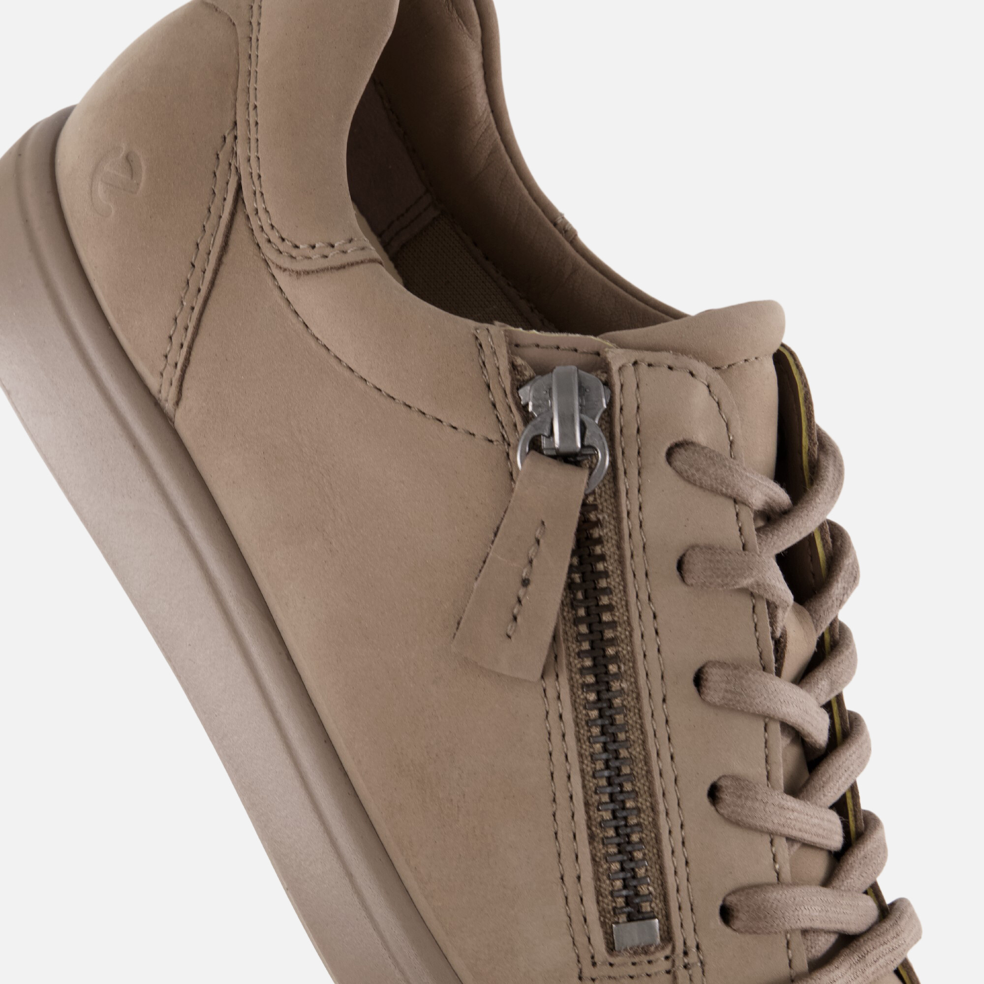 Ecco Soft 7 Slide Sneakers taupe Nubuck afbeelding 4