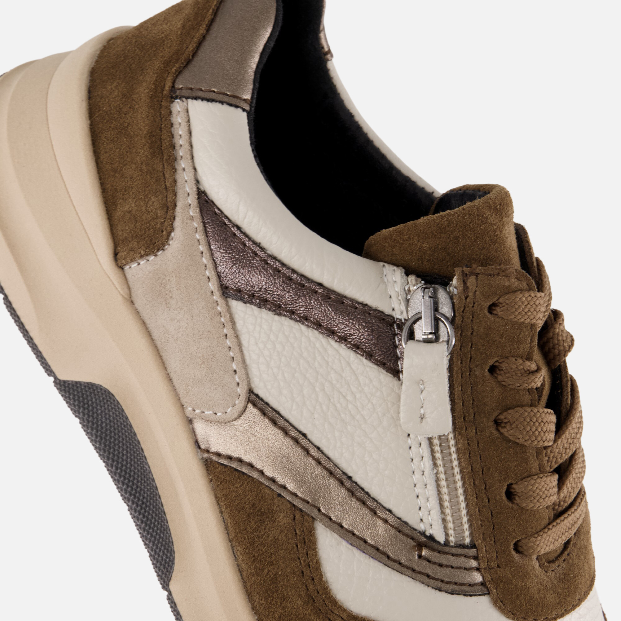 Feyn Sneakers beige Suede afbeelding 4