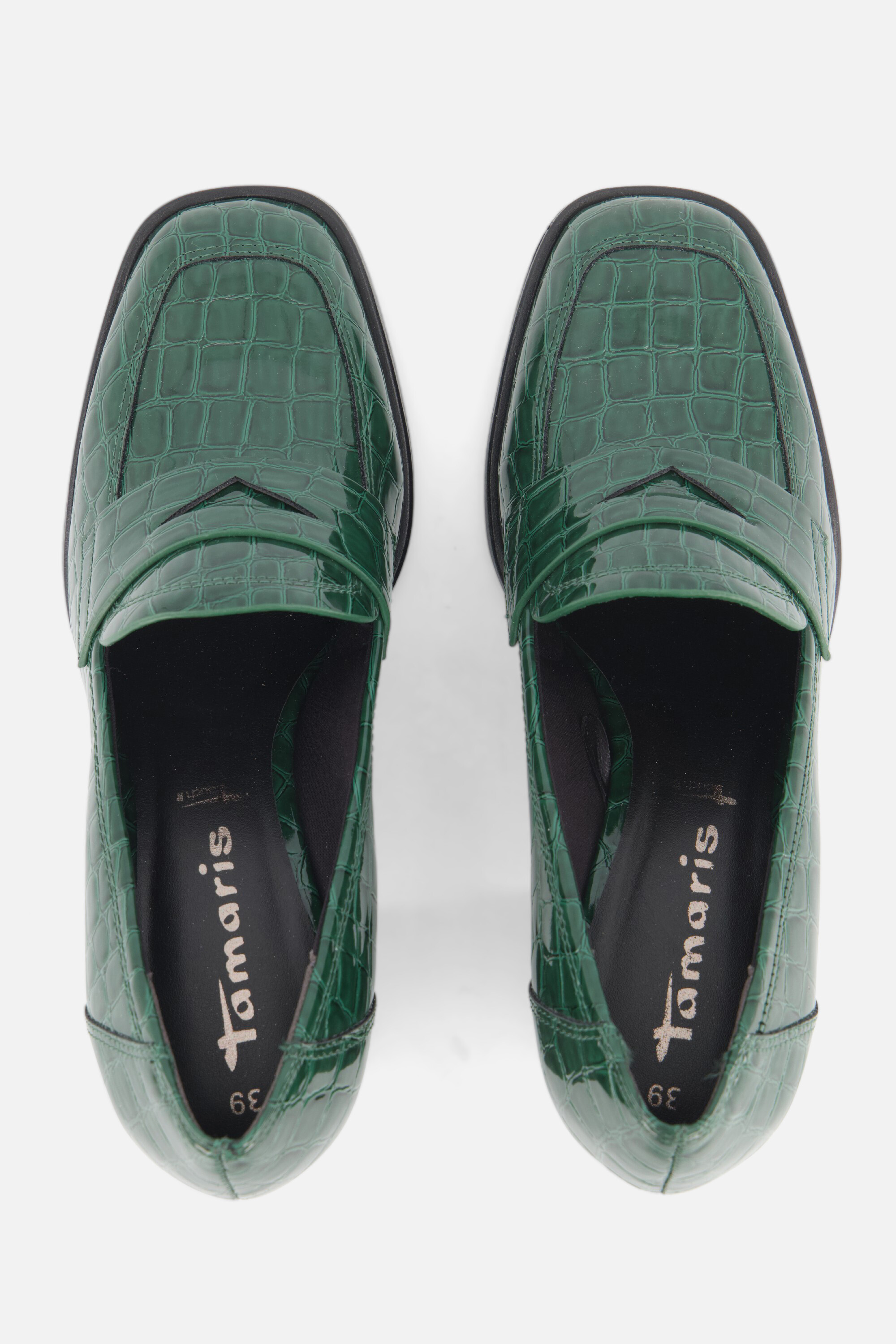Tamaris Trotteur Pumps groen Textiel afbeelding 2