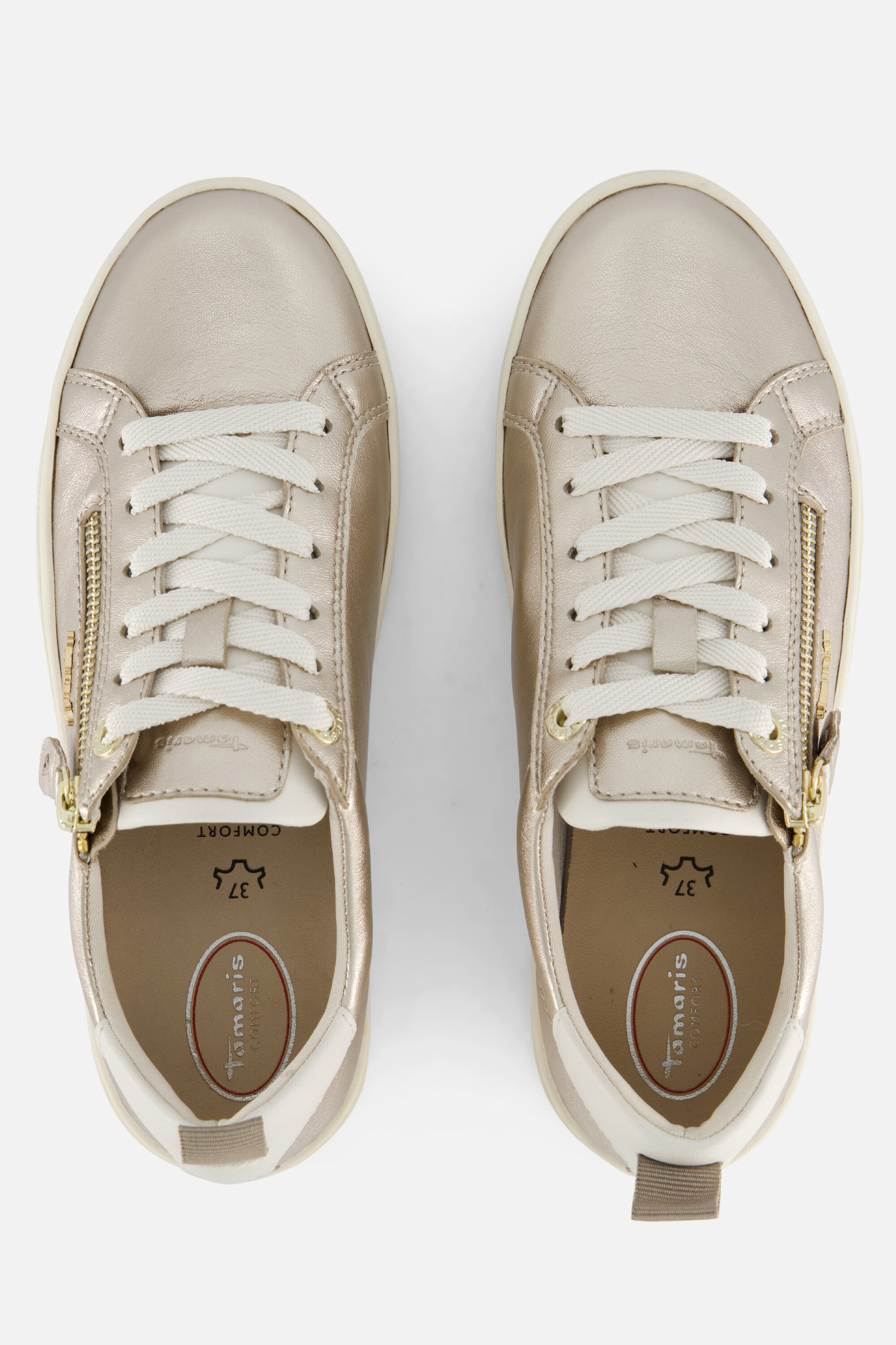 Tamaris Comfort Sneakers goud Leer afbeelding 3