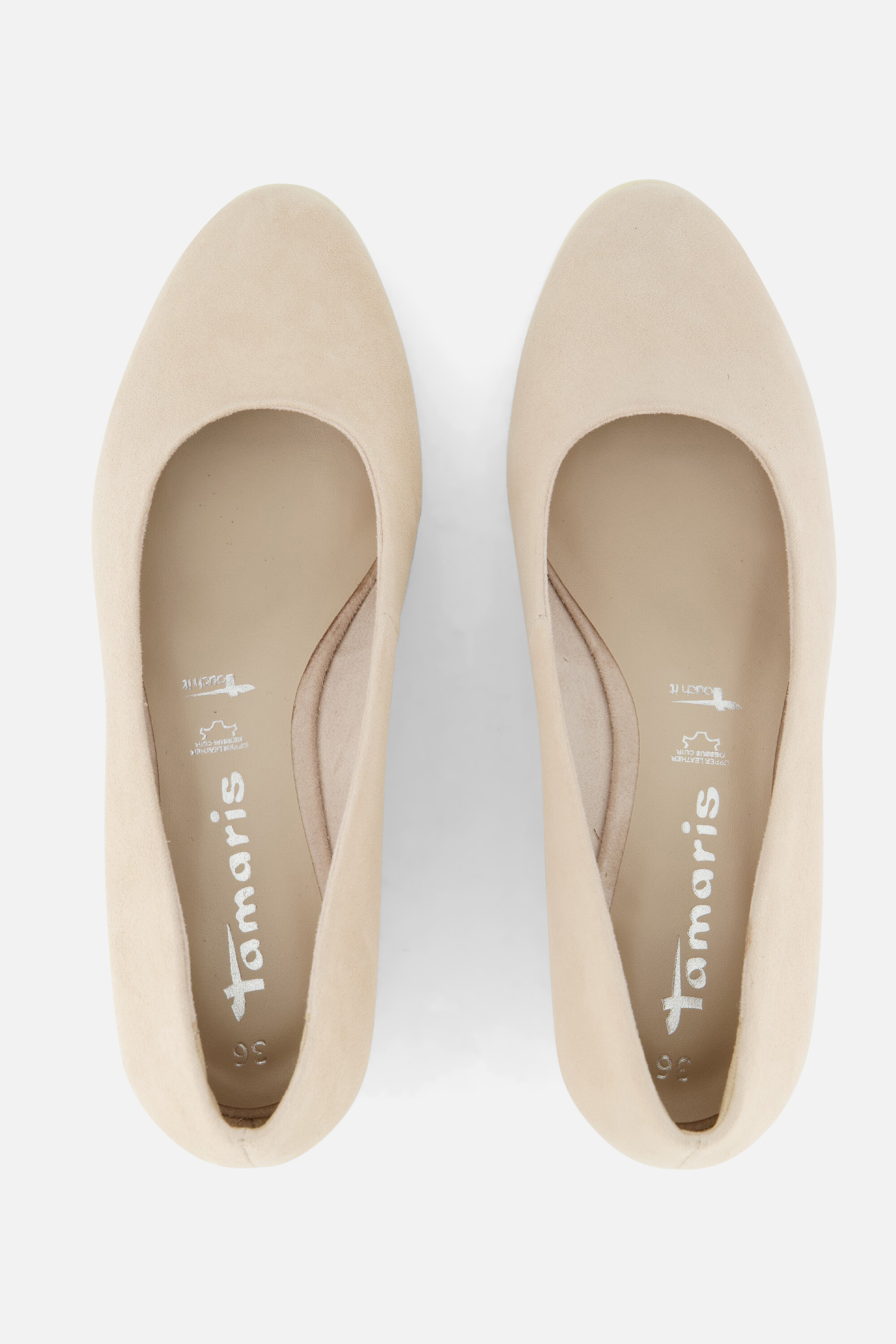 Tamaris Pumps met sleehak beige Leer afbeelding 2