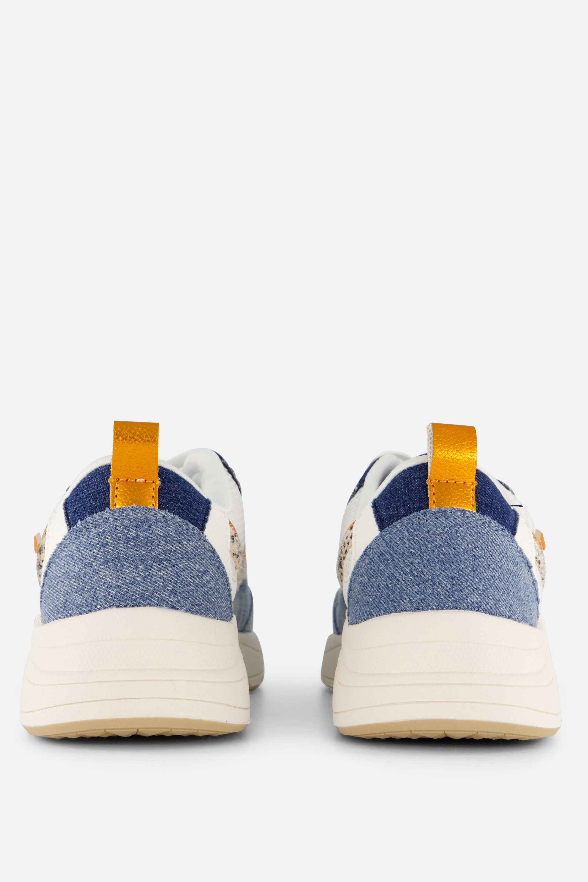 POSH by Poelman Denim Sneakers blauw Textiel afbeelding 2