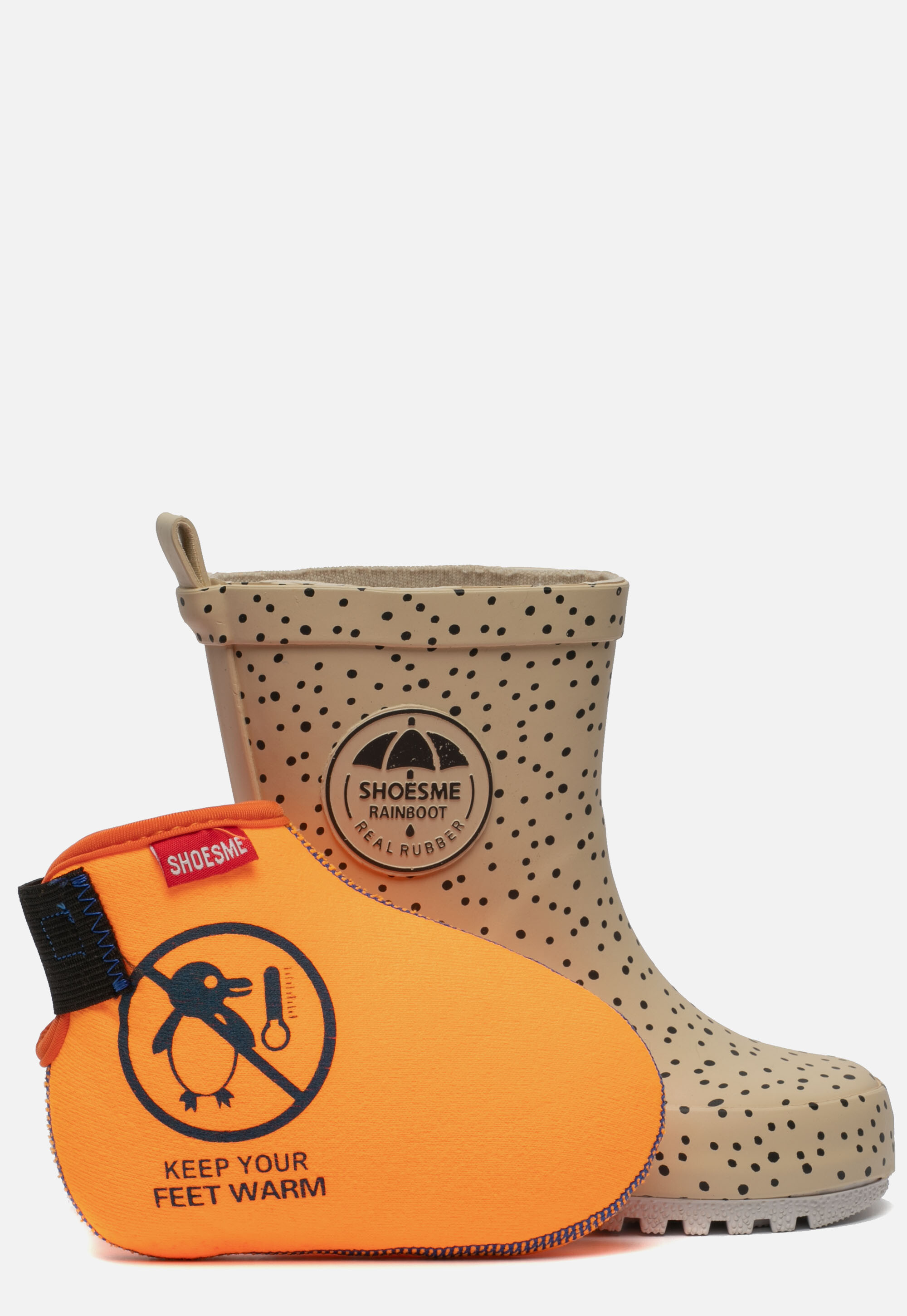 Shoesme Regenlaarzen beige Rubber afbeelding 2