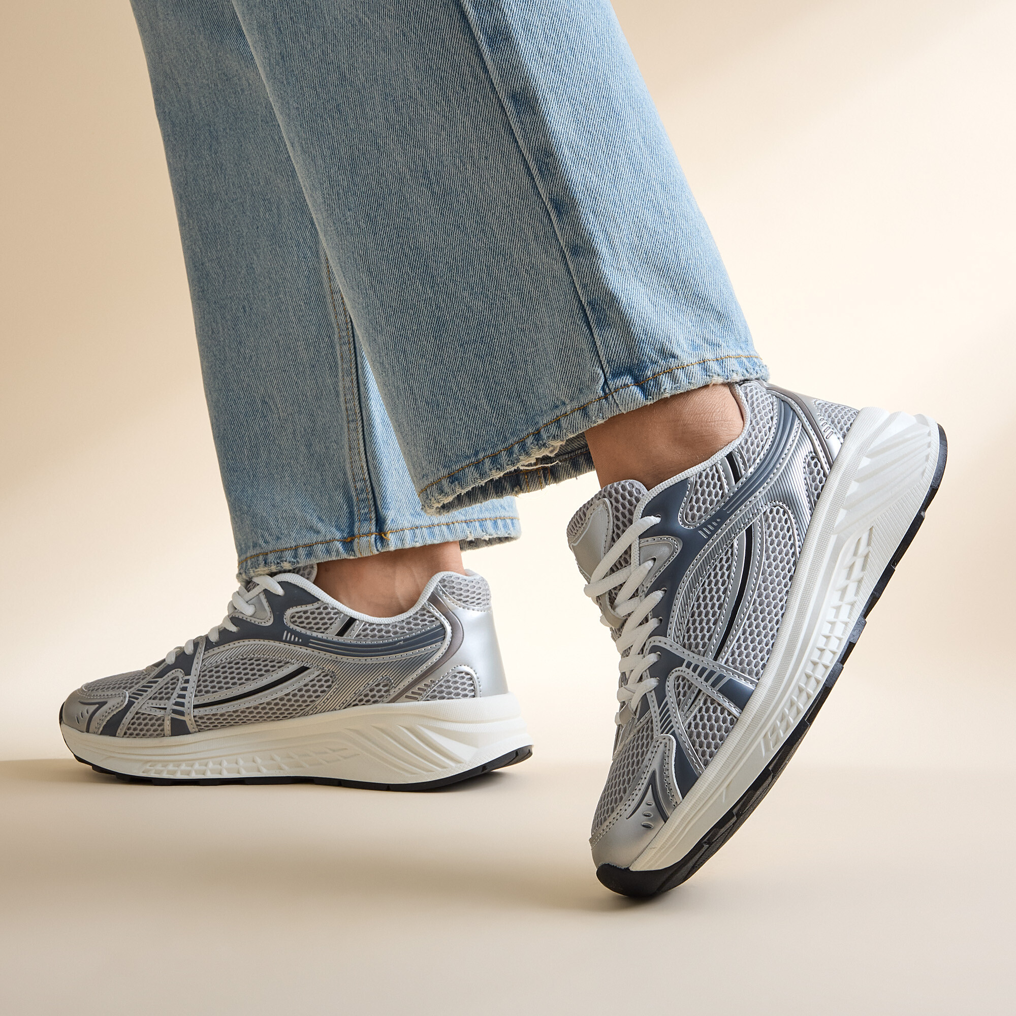 Ann Rocks Ann Rocks Sneakers zilver Textiel