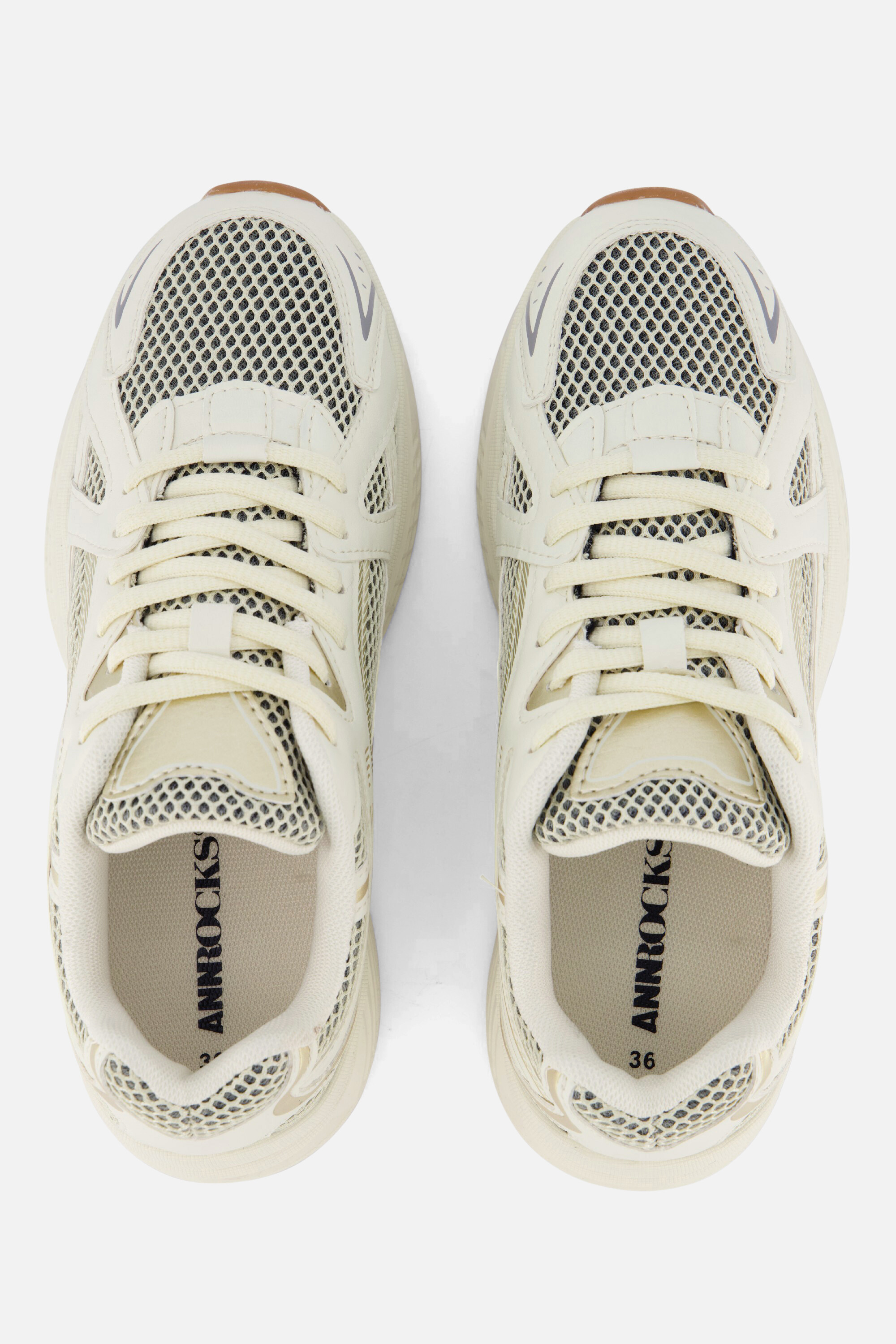Ann Rocks Sneakers beige Textiel afbeelding 3