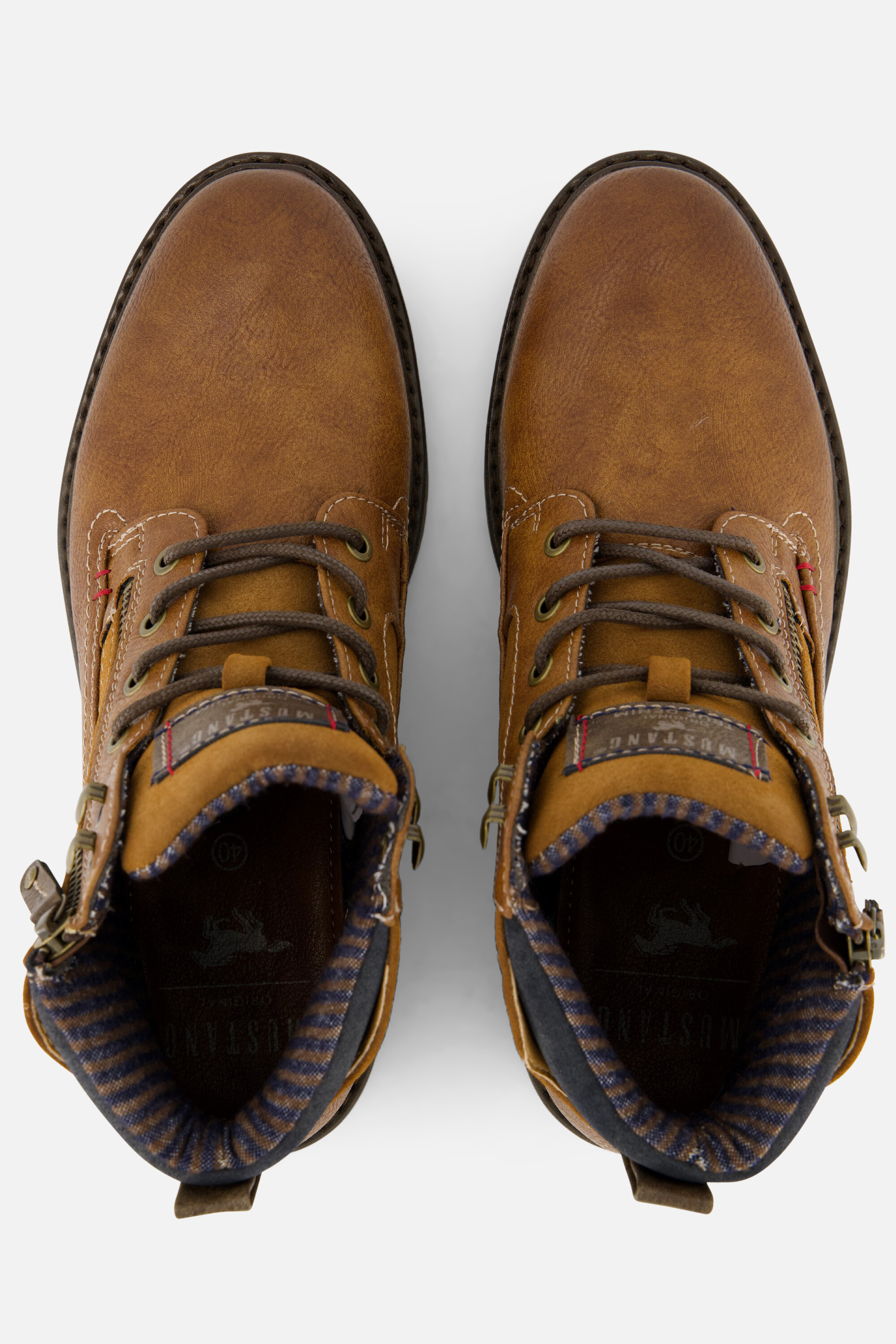 Mustang Veterboots cognac Synthetisch afbeelding 2