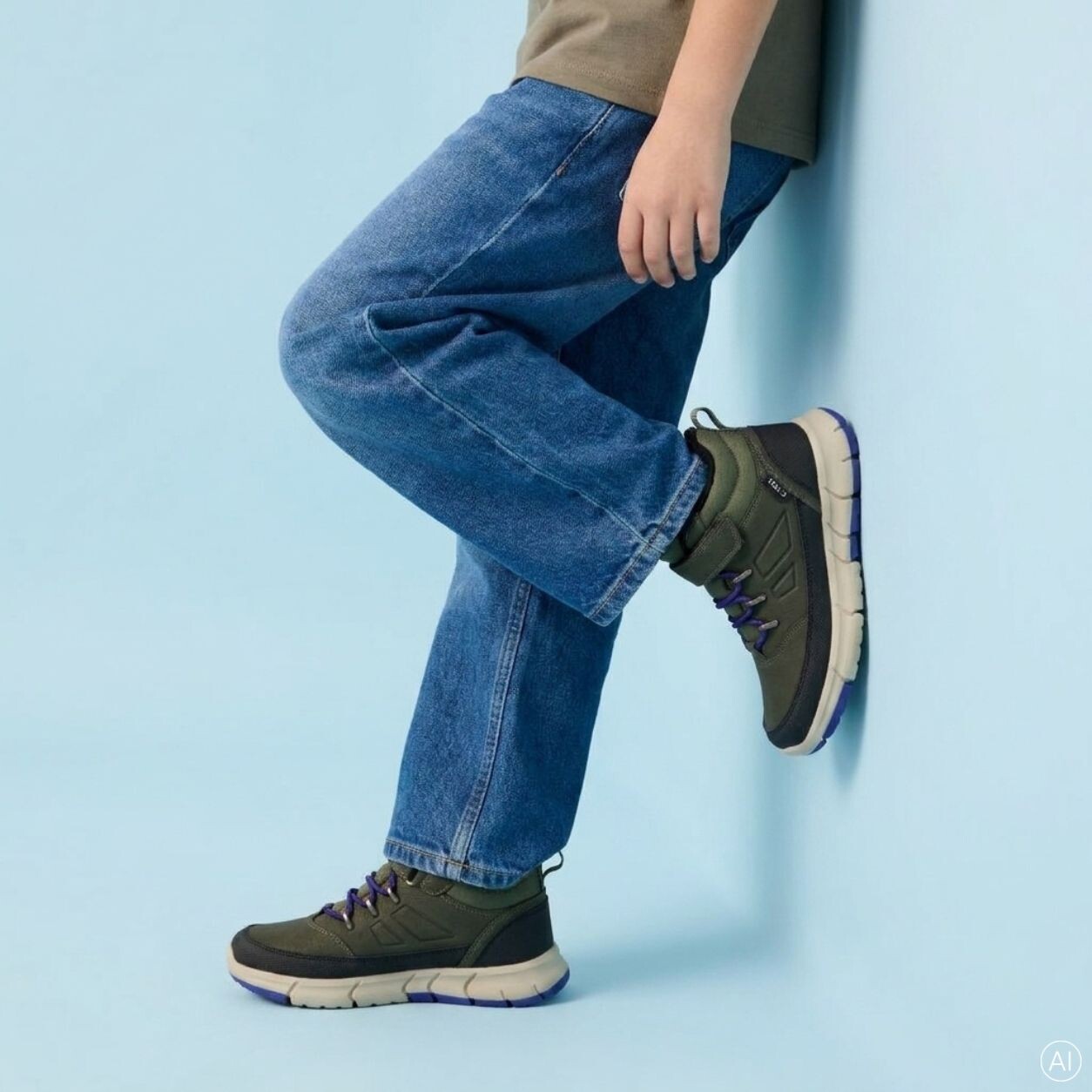 Muyters Sneakerboot groen Pu