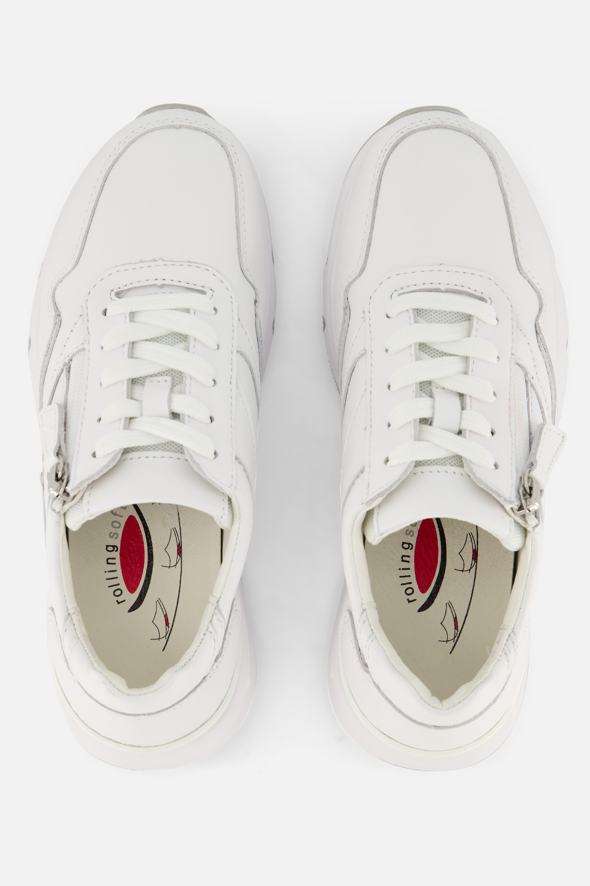 Gabor Rollingsoft Sneakers wit Leer
