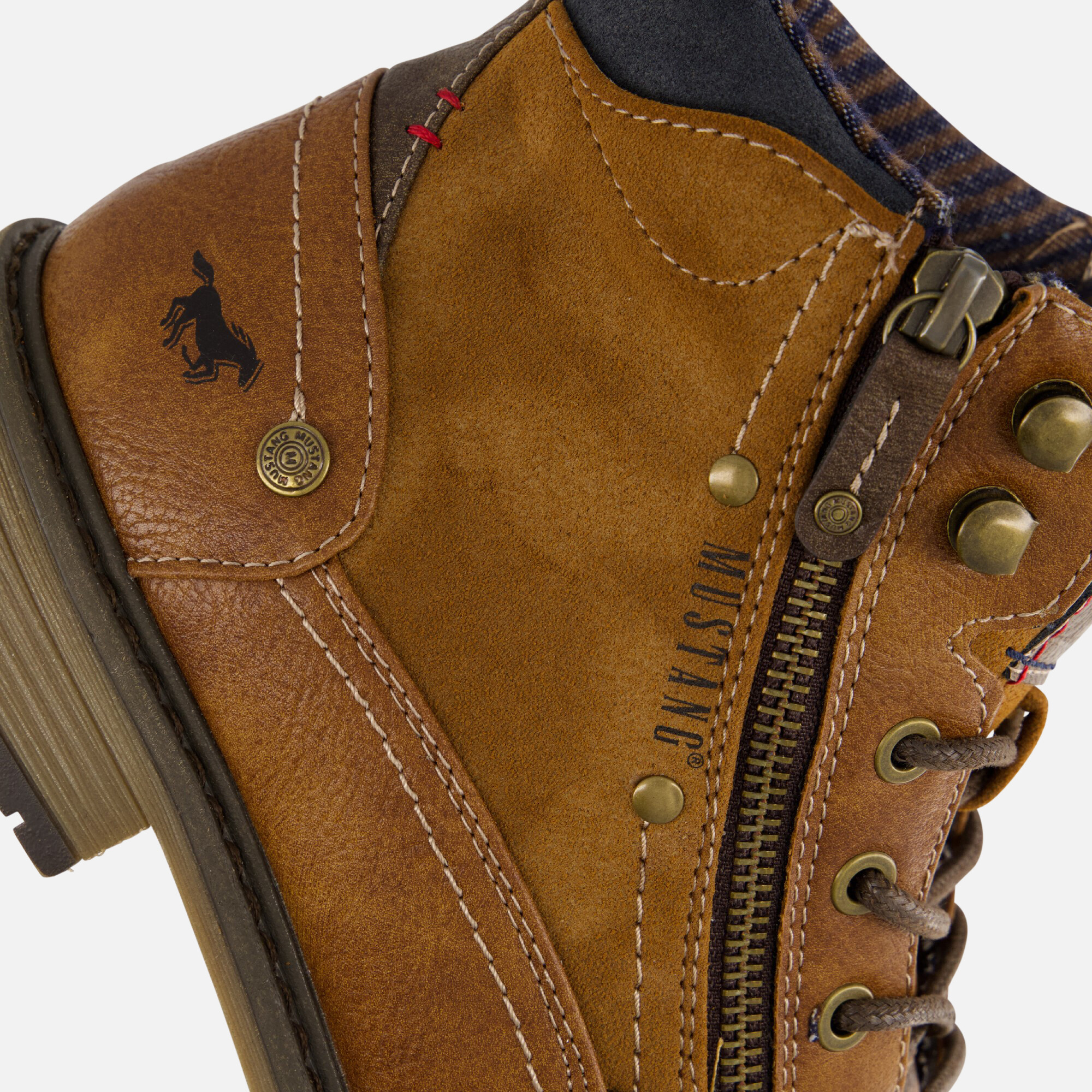 Mustang Veterboots cognac Synthetisch afbeelding 4