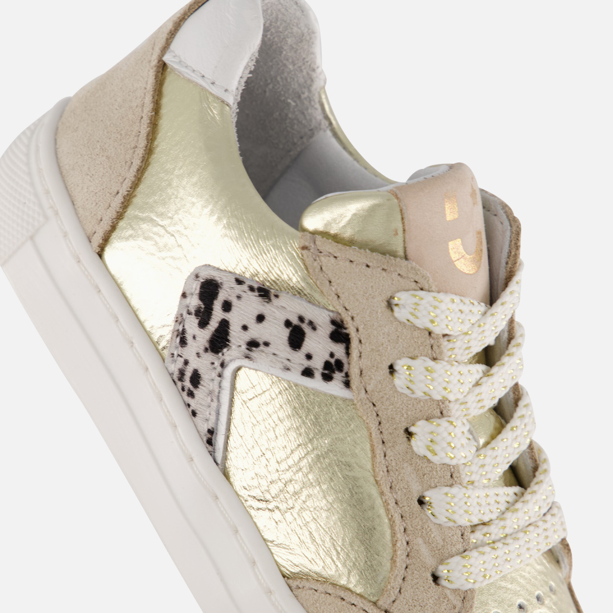 Muyters Metallic Sneakers goud Leer afbeelding 4