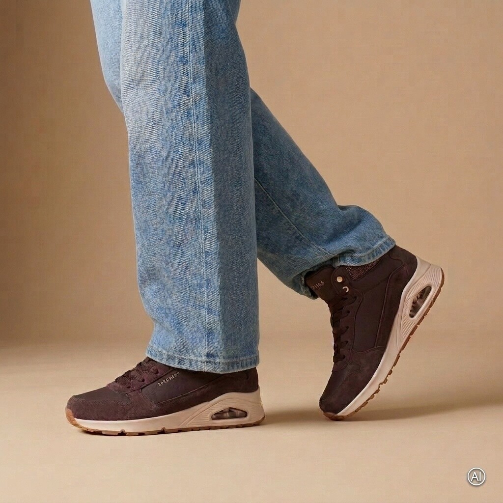 Skechers Skechers Uno Stacre Shine Veterboots bruin