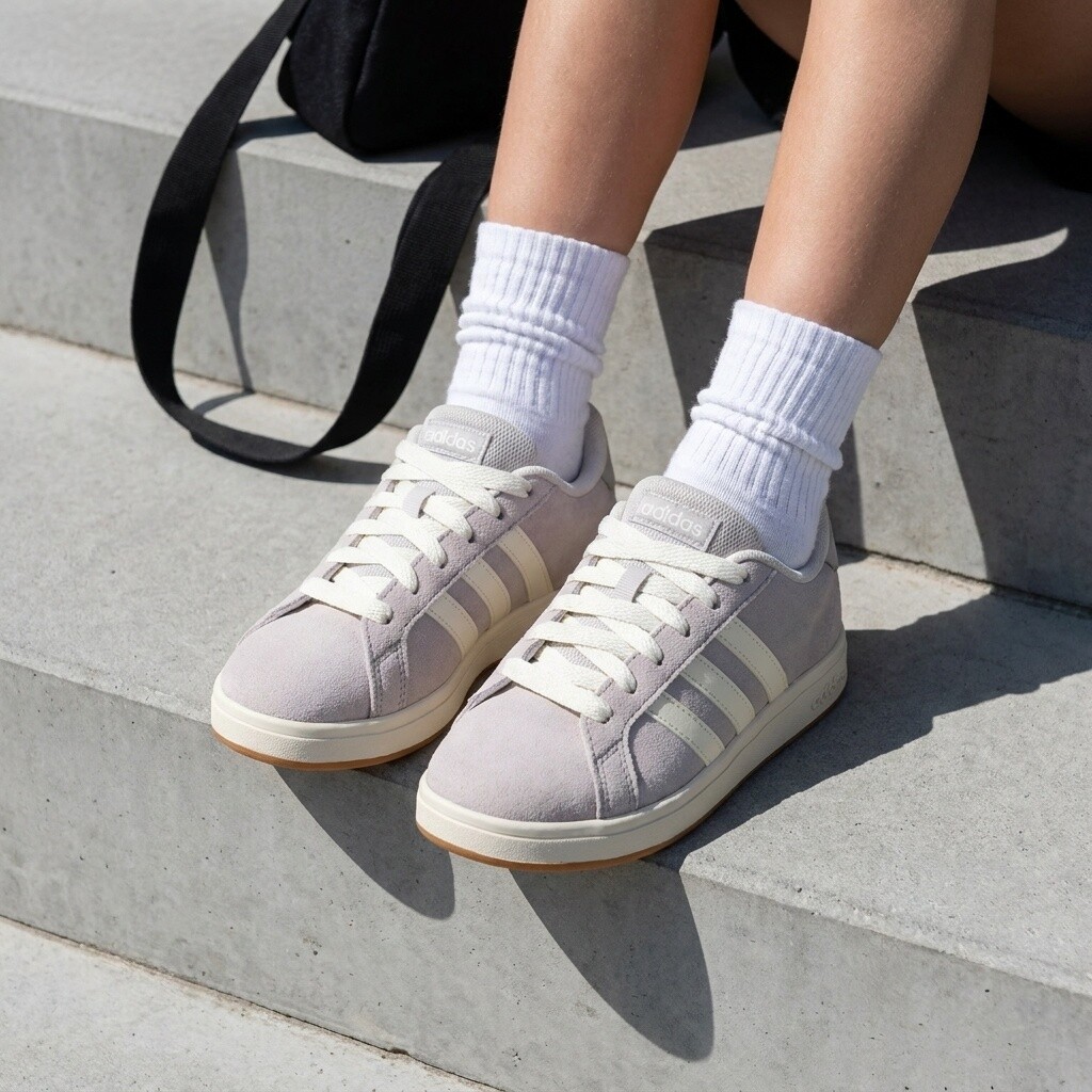 Adidas Adidas Grand Court 00's Sneakers grijs Suède