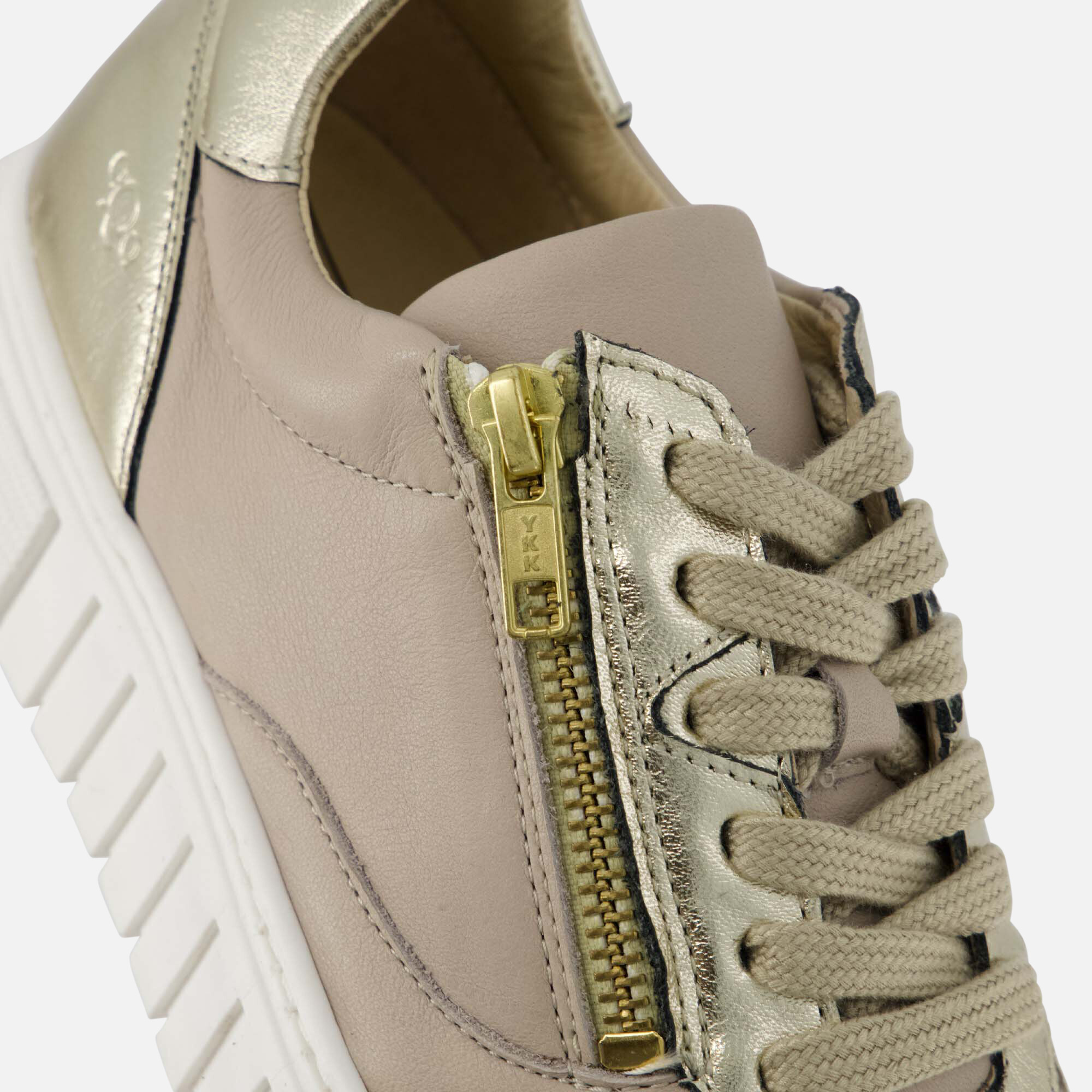 Aqa Sneakers taupe Leer afbeelding 4