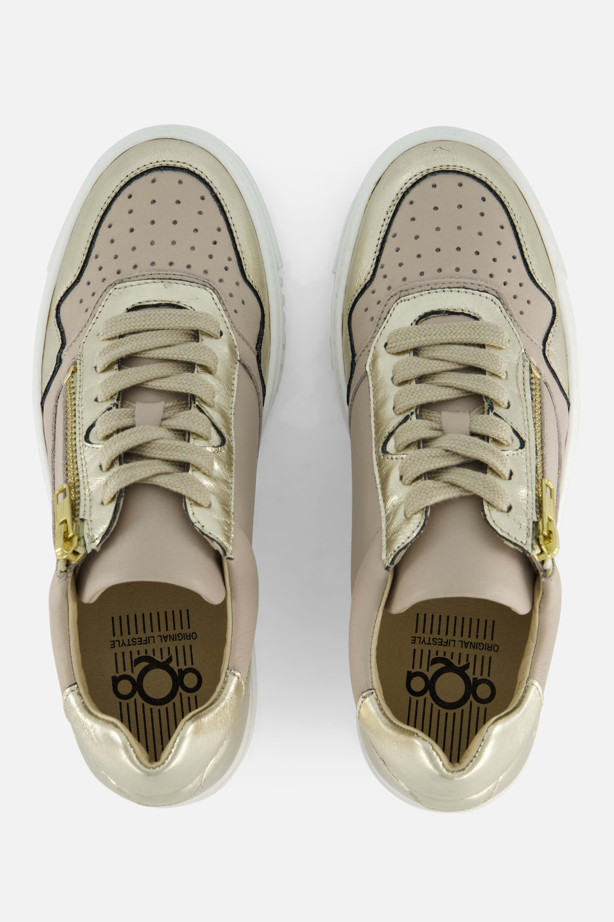 Aqa Sneakers taupe Leer afbeelding 2