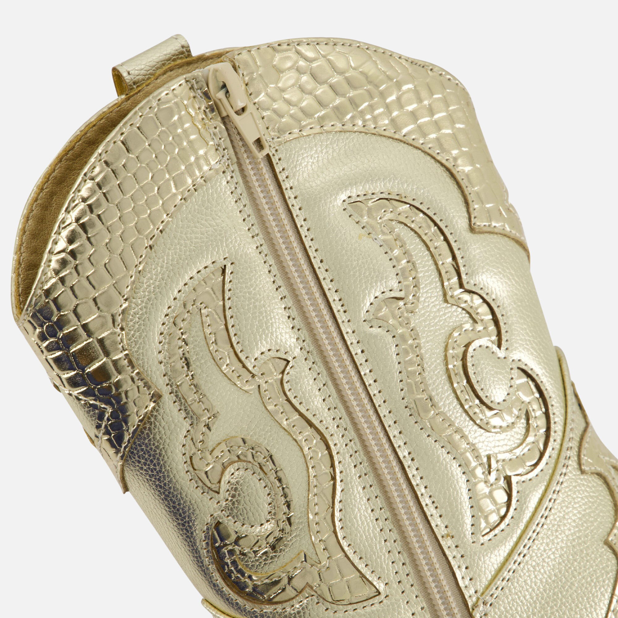 Ann Rocks Cowboylaarzen goud Pu afbeelding 4