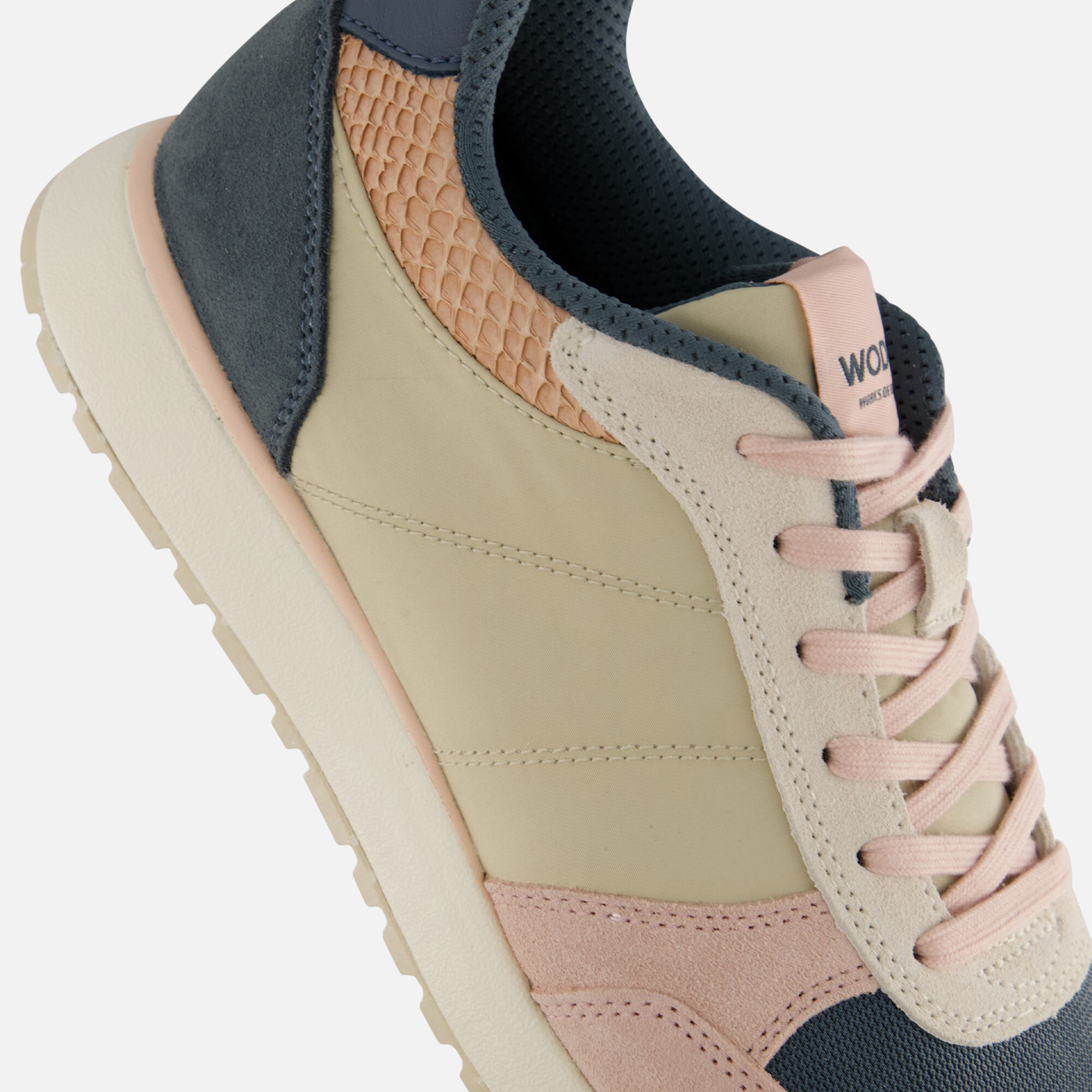 Woden Ronja Multi Sneakers beige Textiel afbeelding 4