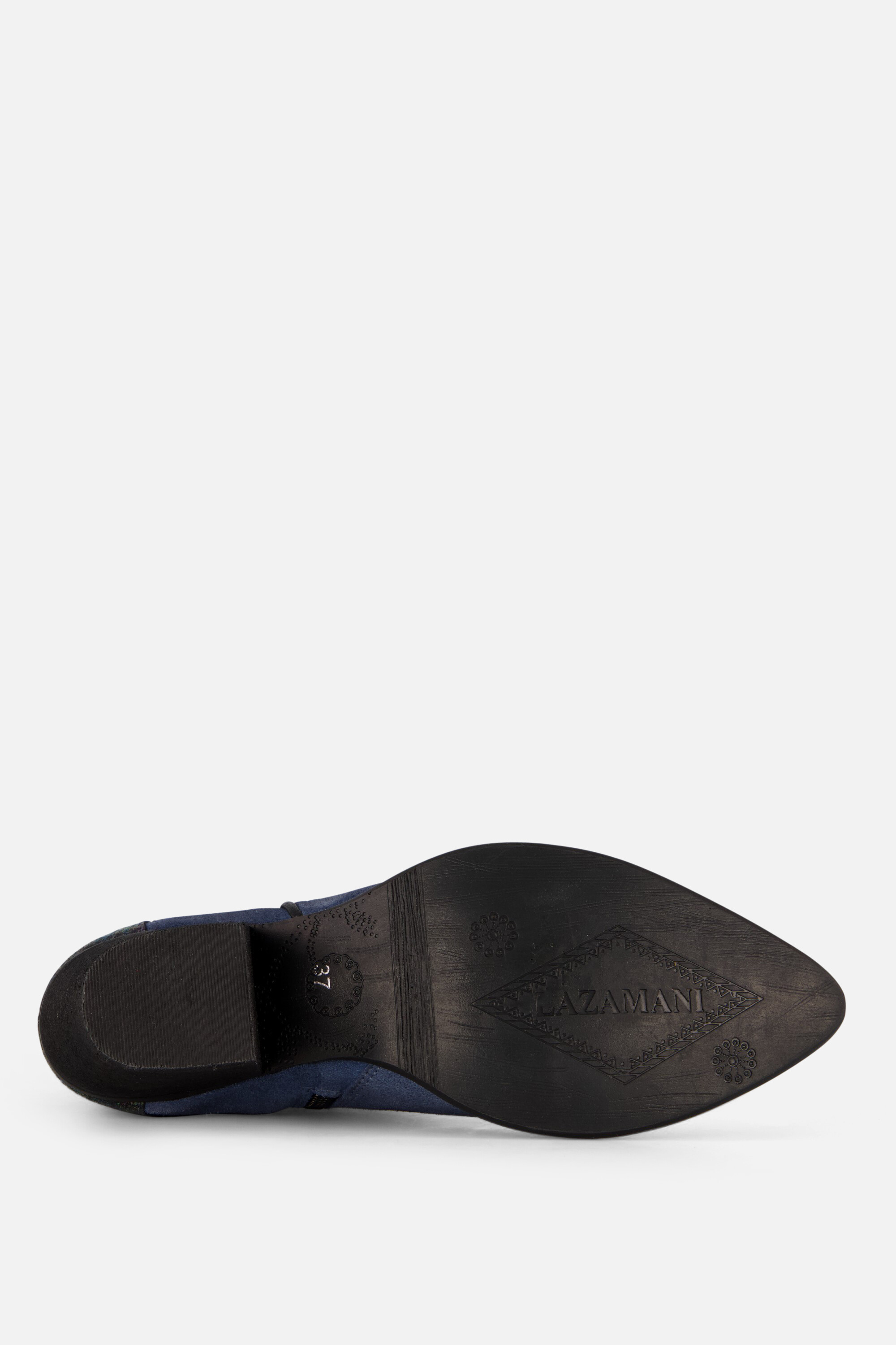 Lazamani Cowboylaarzen blauw Leer afbeelding 3