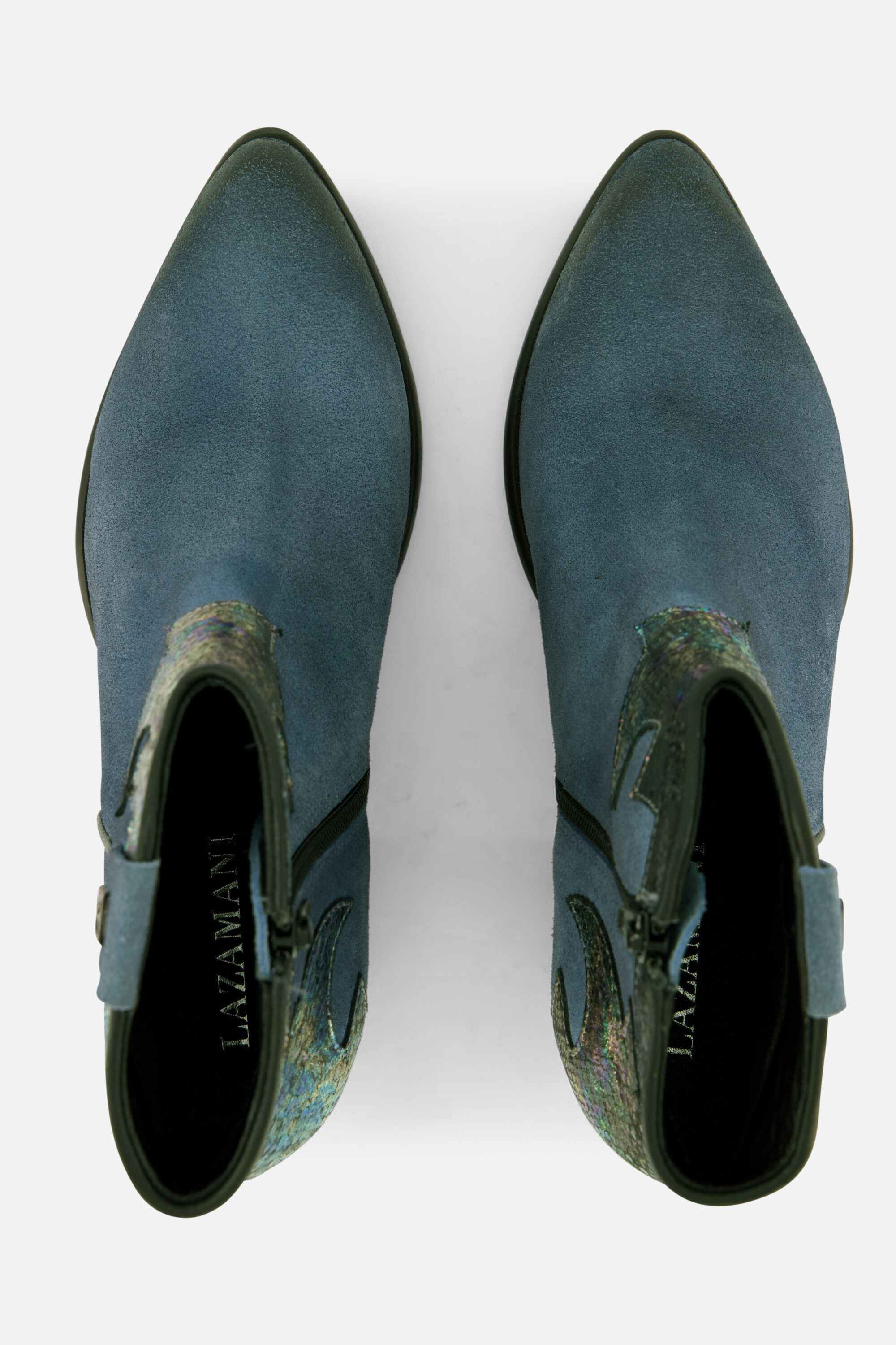 Lazamani Cowboylaarzen blauw Leer afbeelding 2