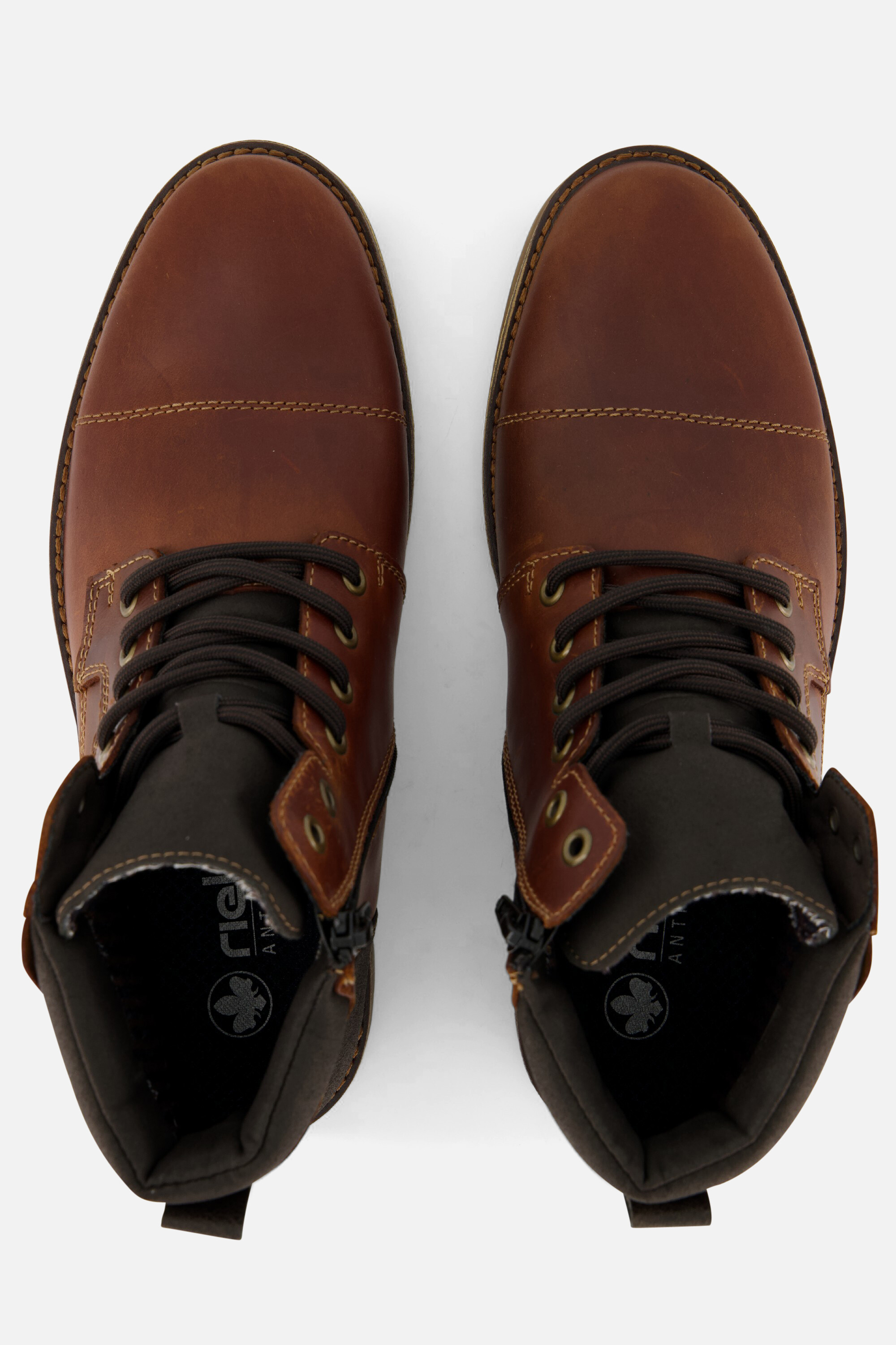 Rieker Veterboots cognac Leer afbeelding 2