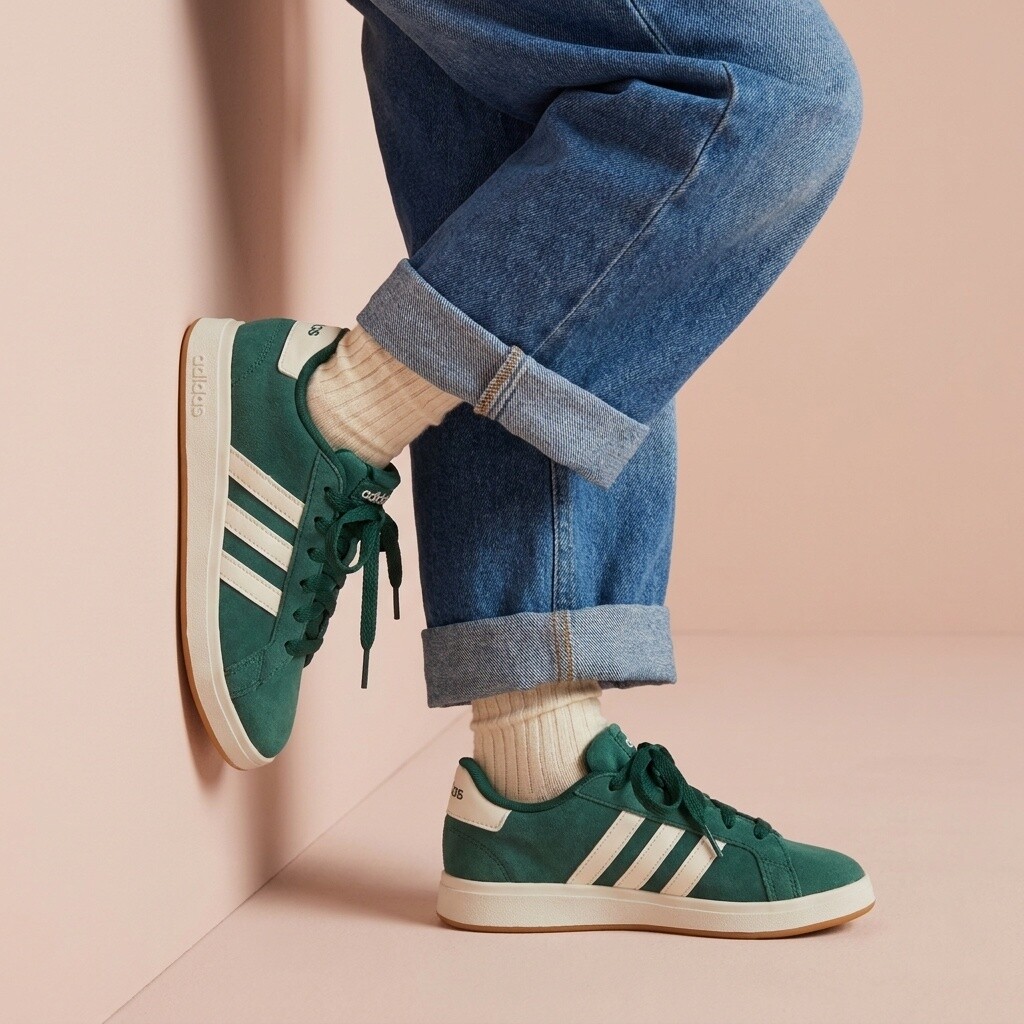 Adidas Adidas Grand Court 00's Sneakers groen Suede
