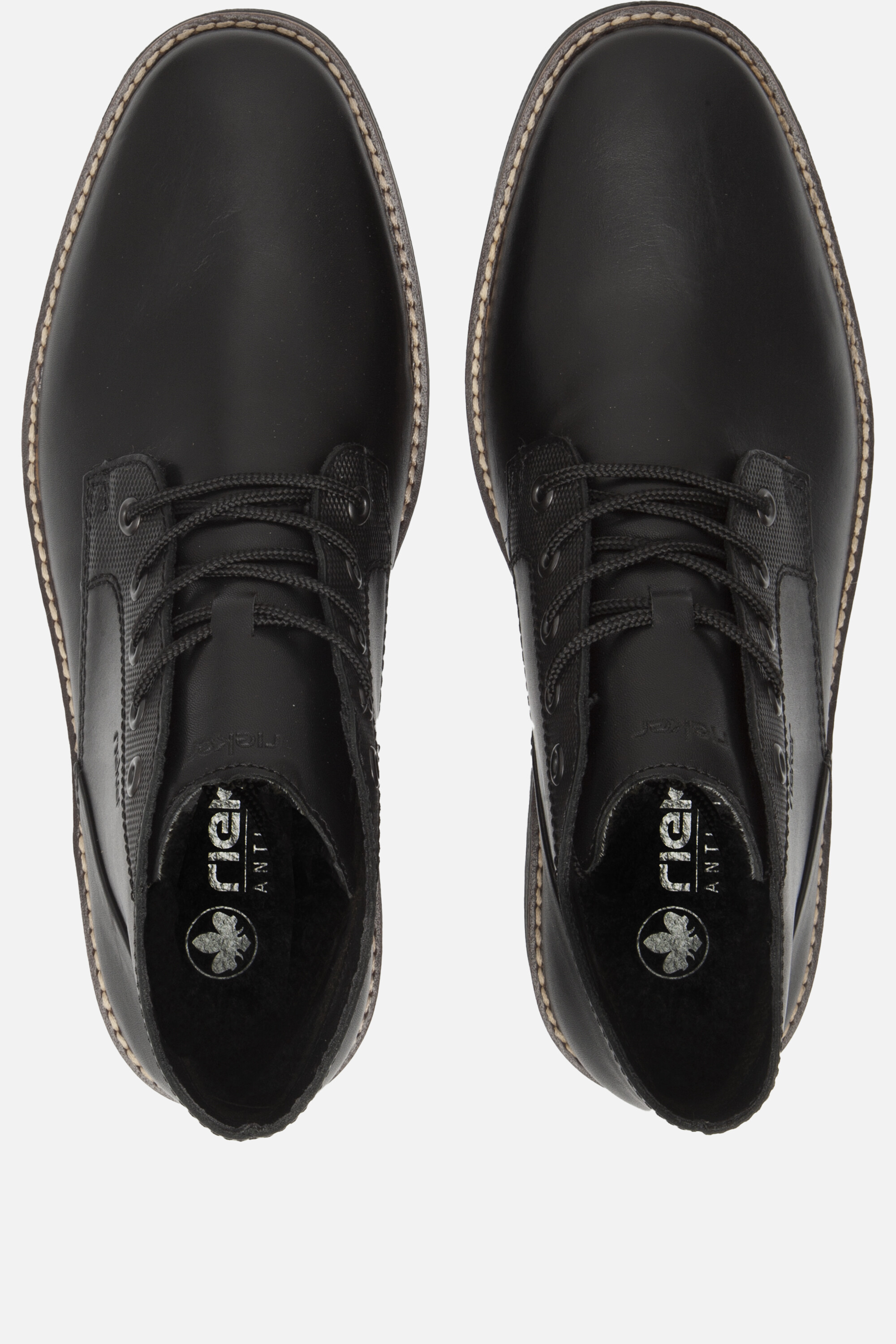 Rieker Veterschoenen zwart Leer afbeelding 2