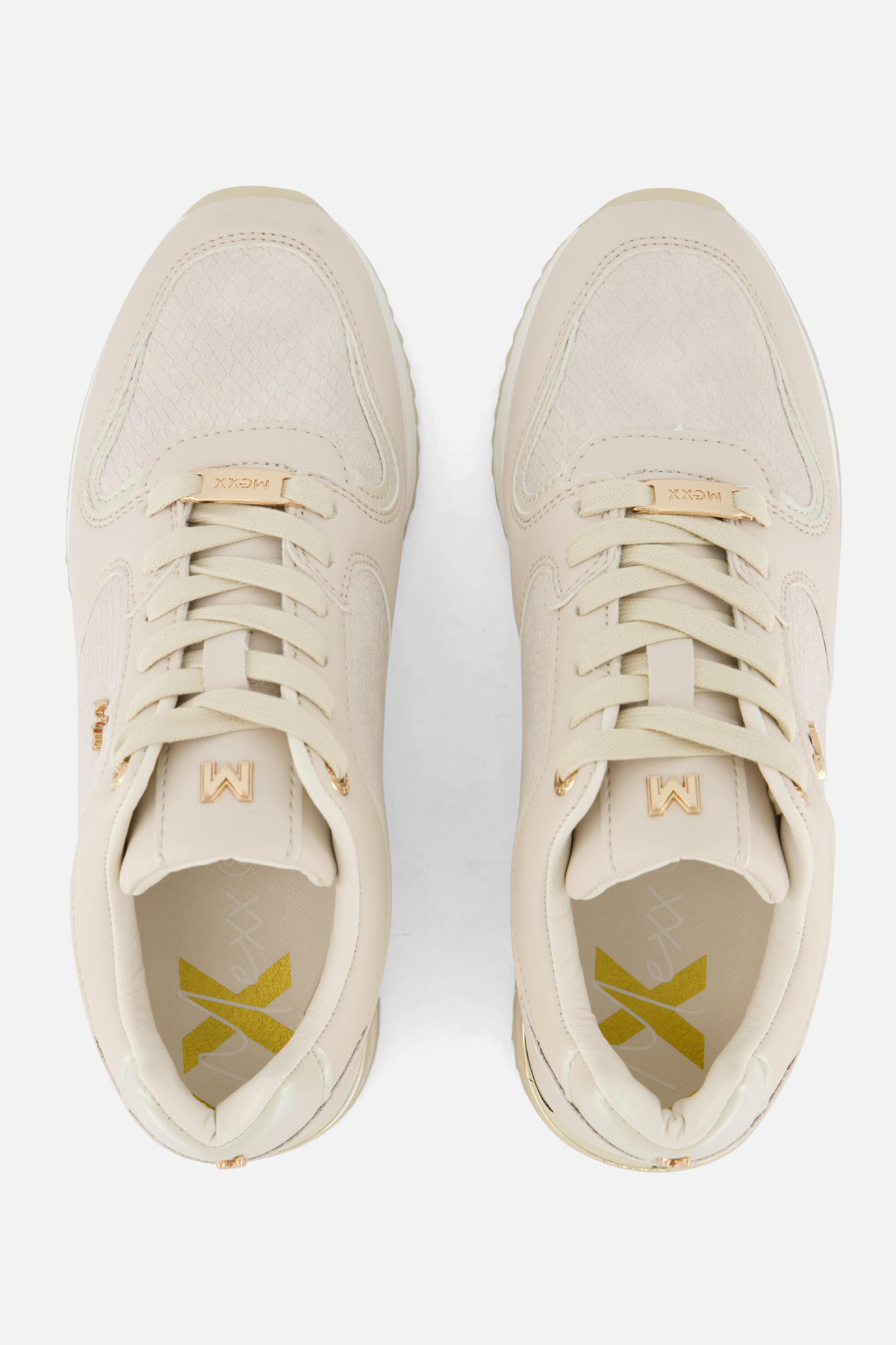 Mexx Fleur Ellen Sneakers beige Textiel afbeelding 3