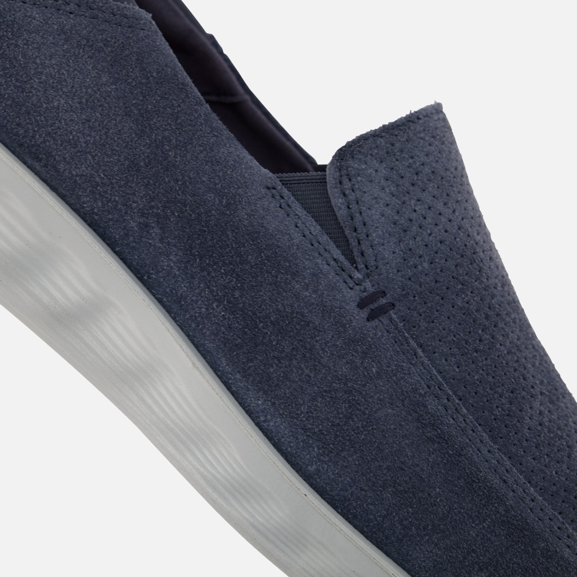 Ecco S Li Hybrid Instappers blauw Suede afbeelding 4