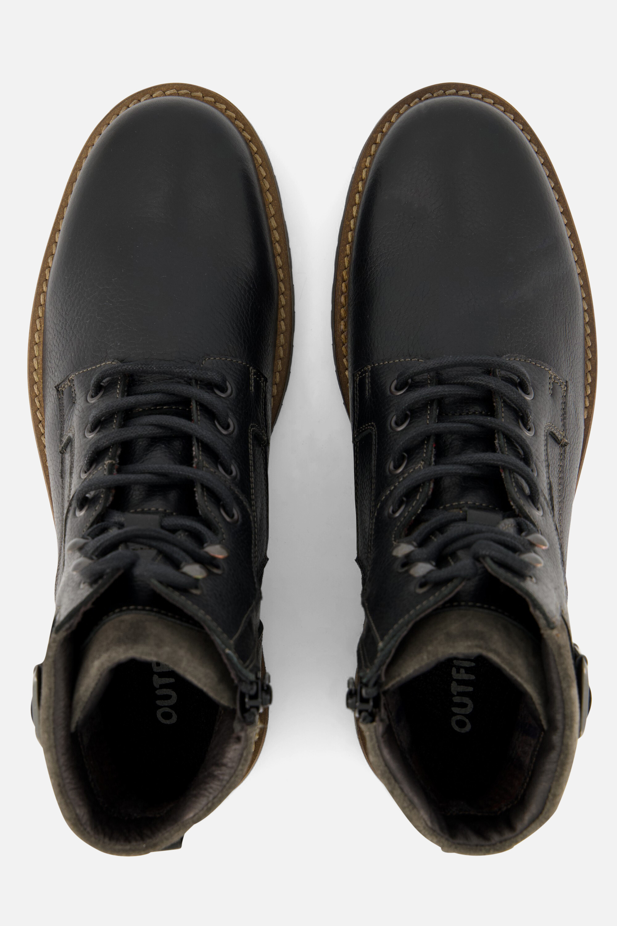 Outfielder Veterboots zwart Leer afbeelding 2