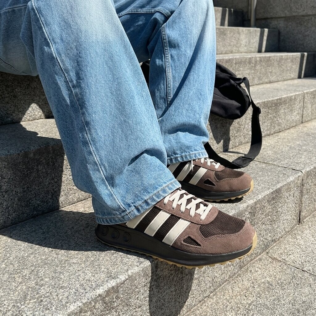 Adidas Run 84 Sneakers bruin Leer