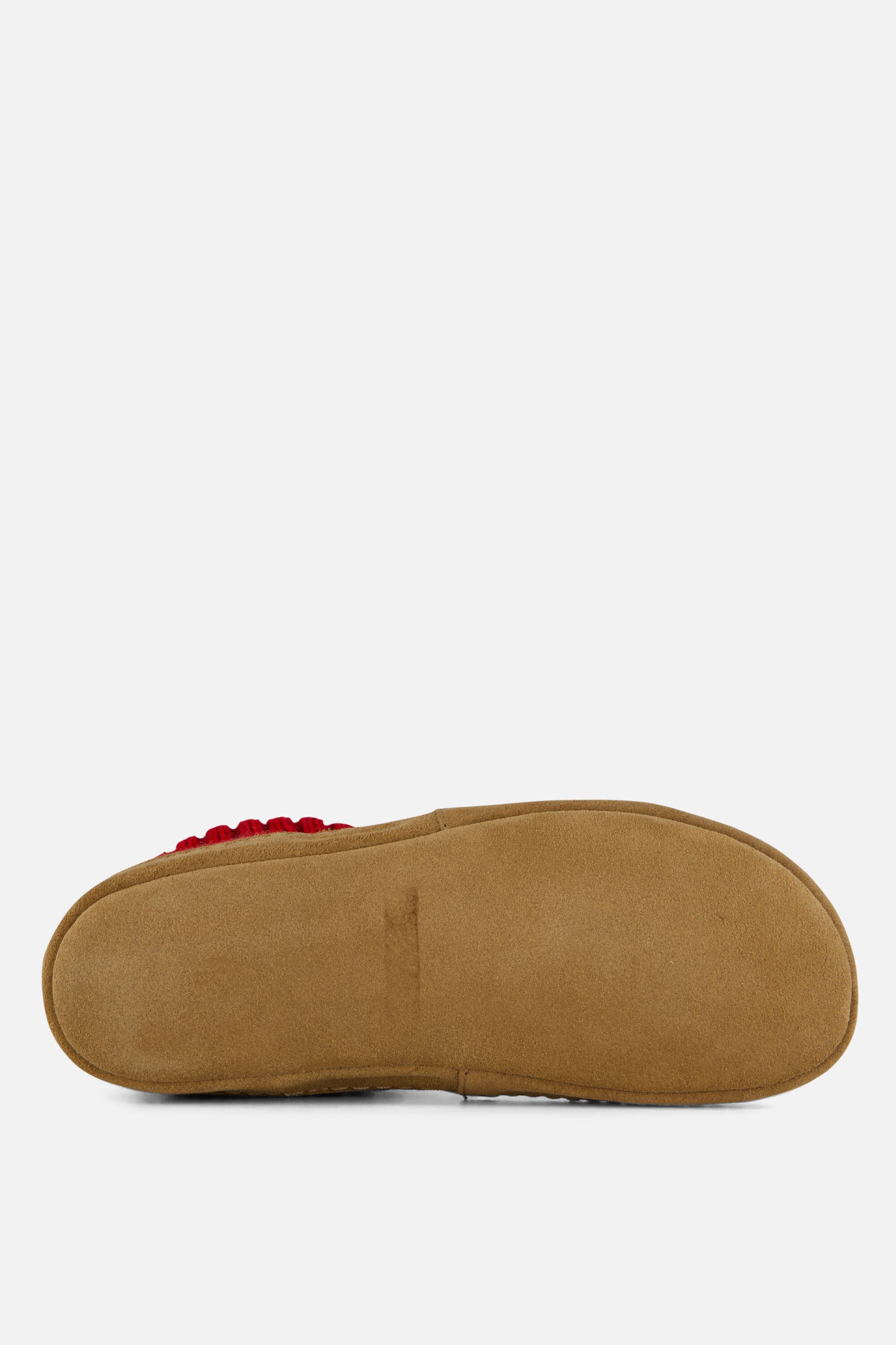 Bergstein Cozy Lux Pantoffels rood Wol afbeelding 3