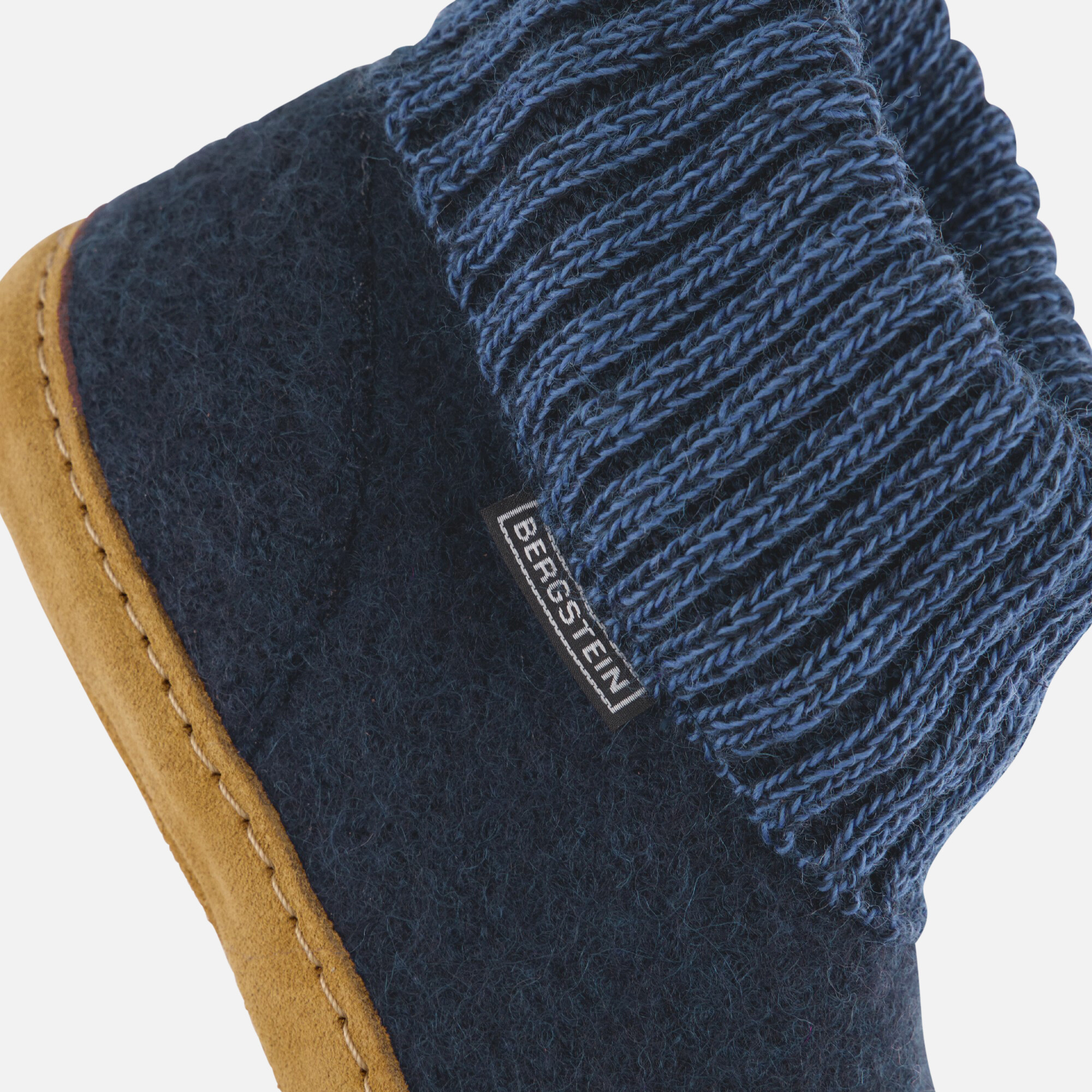 Bergstein Cozy Lux Pantoffels blauw Wol afbeelding 4