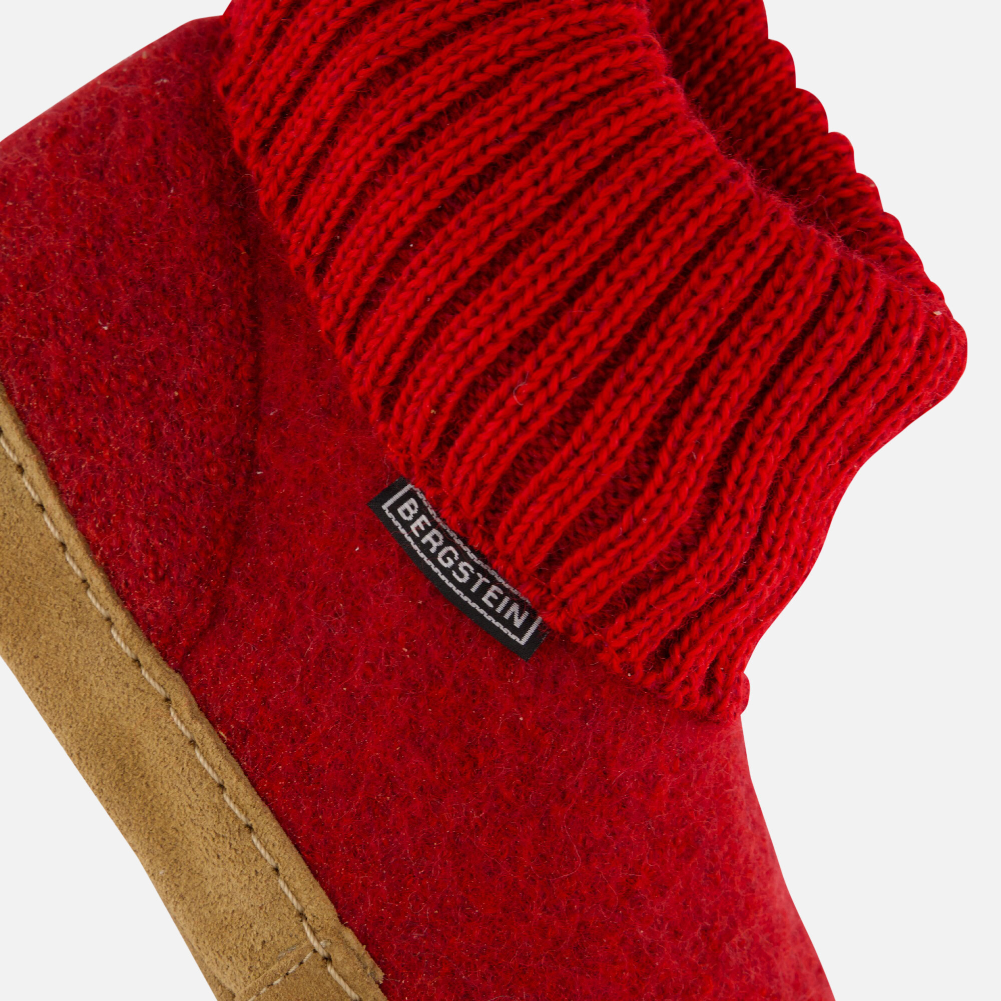 Bergstein Cozy Lux Pantoffels rood Wol afbeelding 4