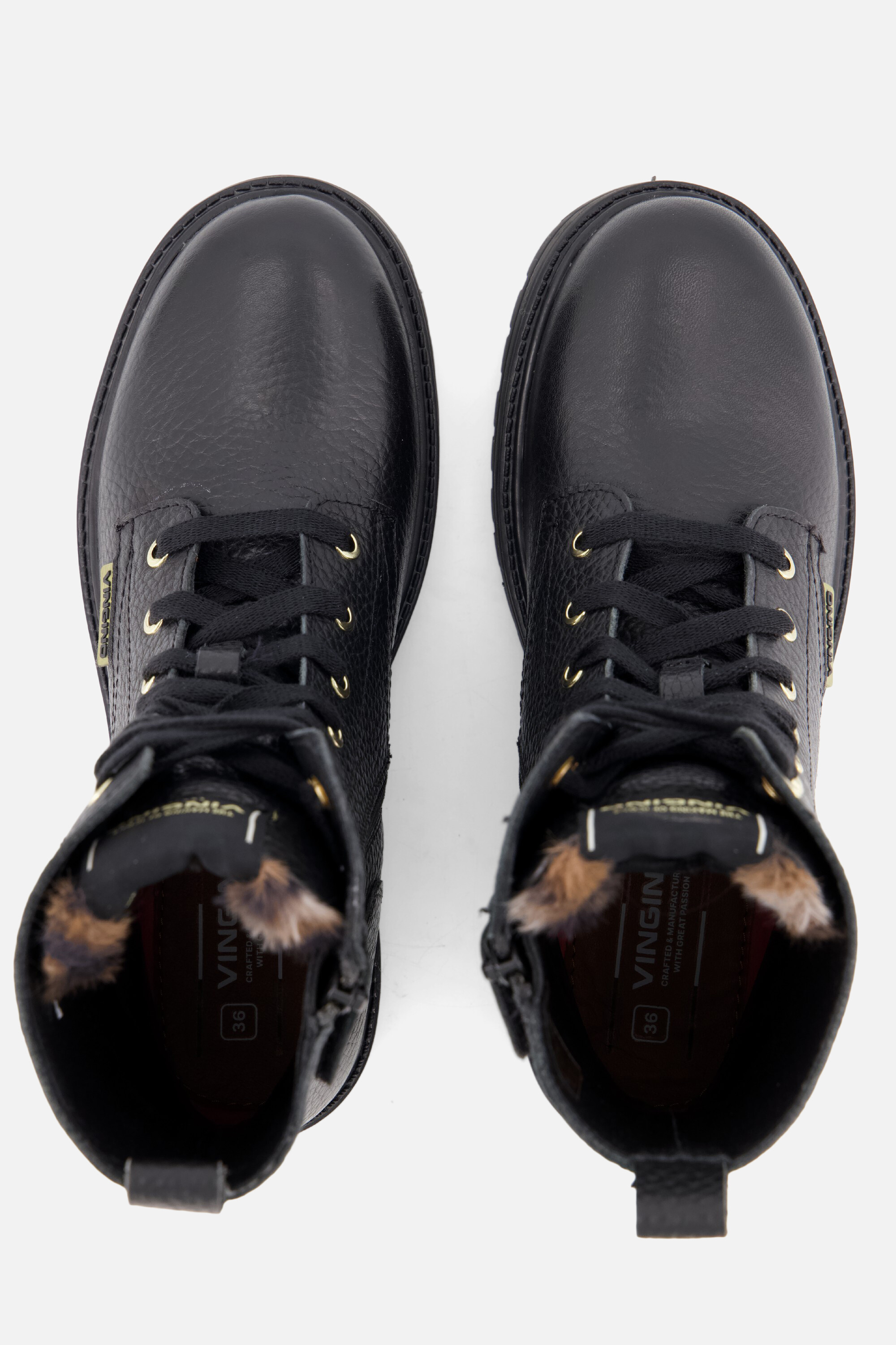 Vingino Veterboots zwart Leer afbeelding 2