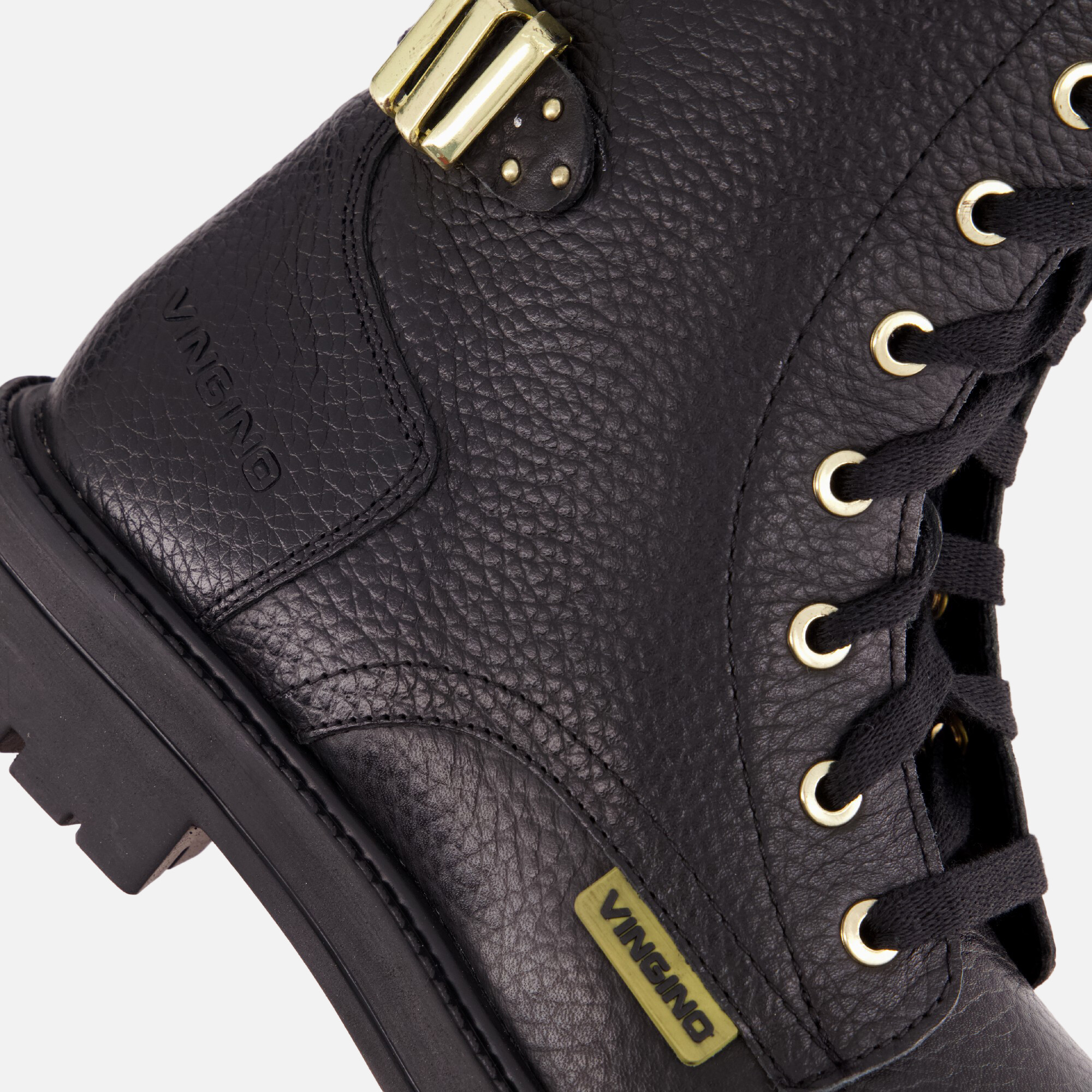 Vingino Veterboots zwart Leer afbeelding 4