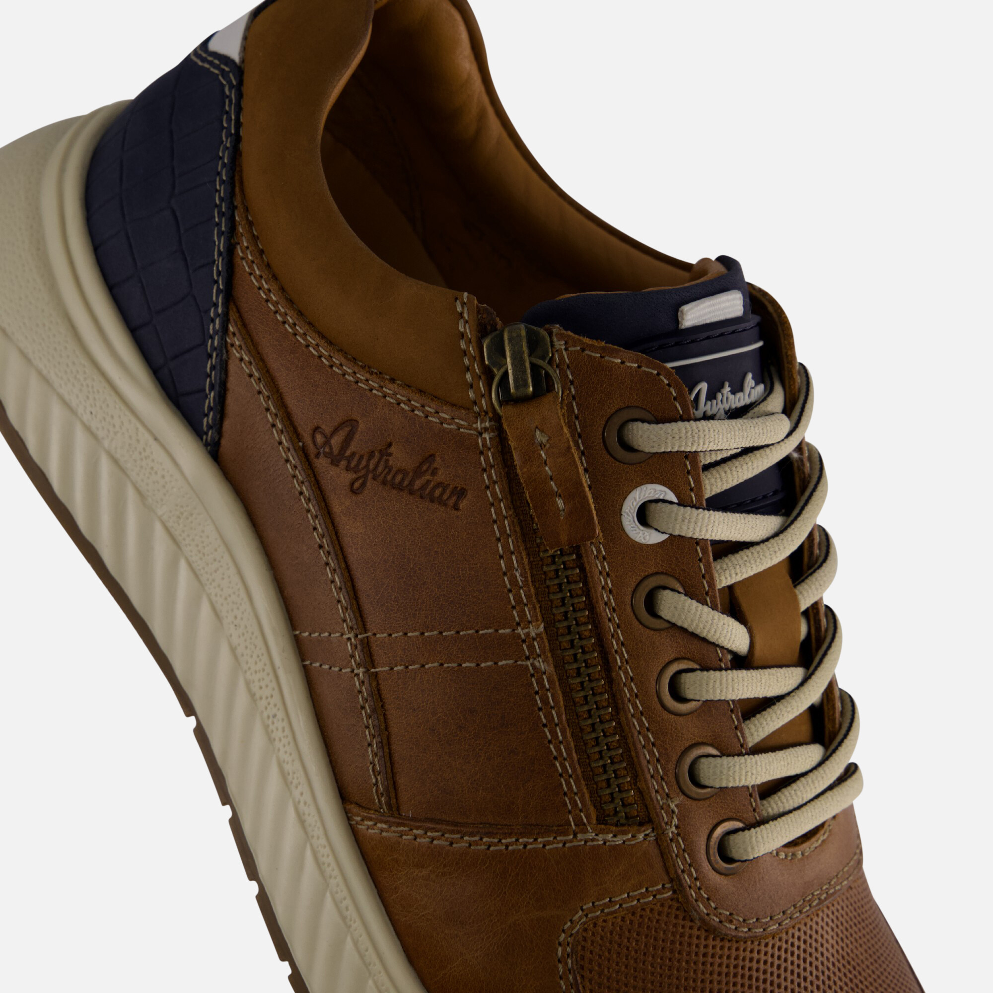 Australian Hurricane Sneakers cognac Leer afbeelding 4