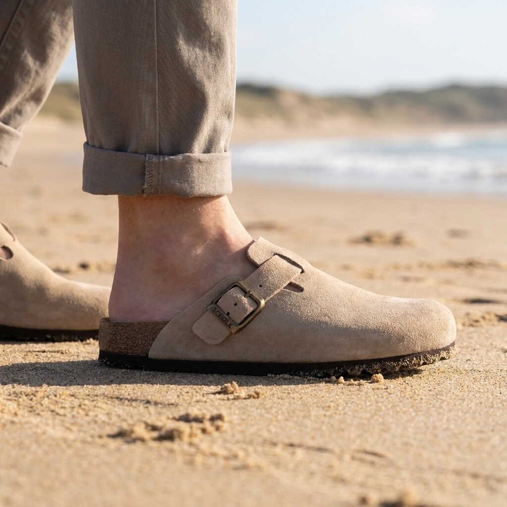 Scholl Olivier Muiltjes beige Suede