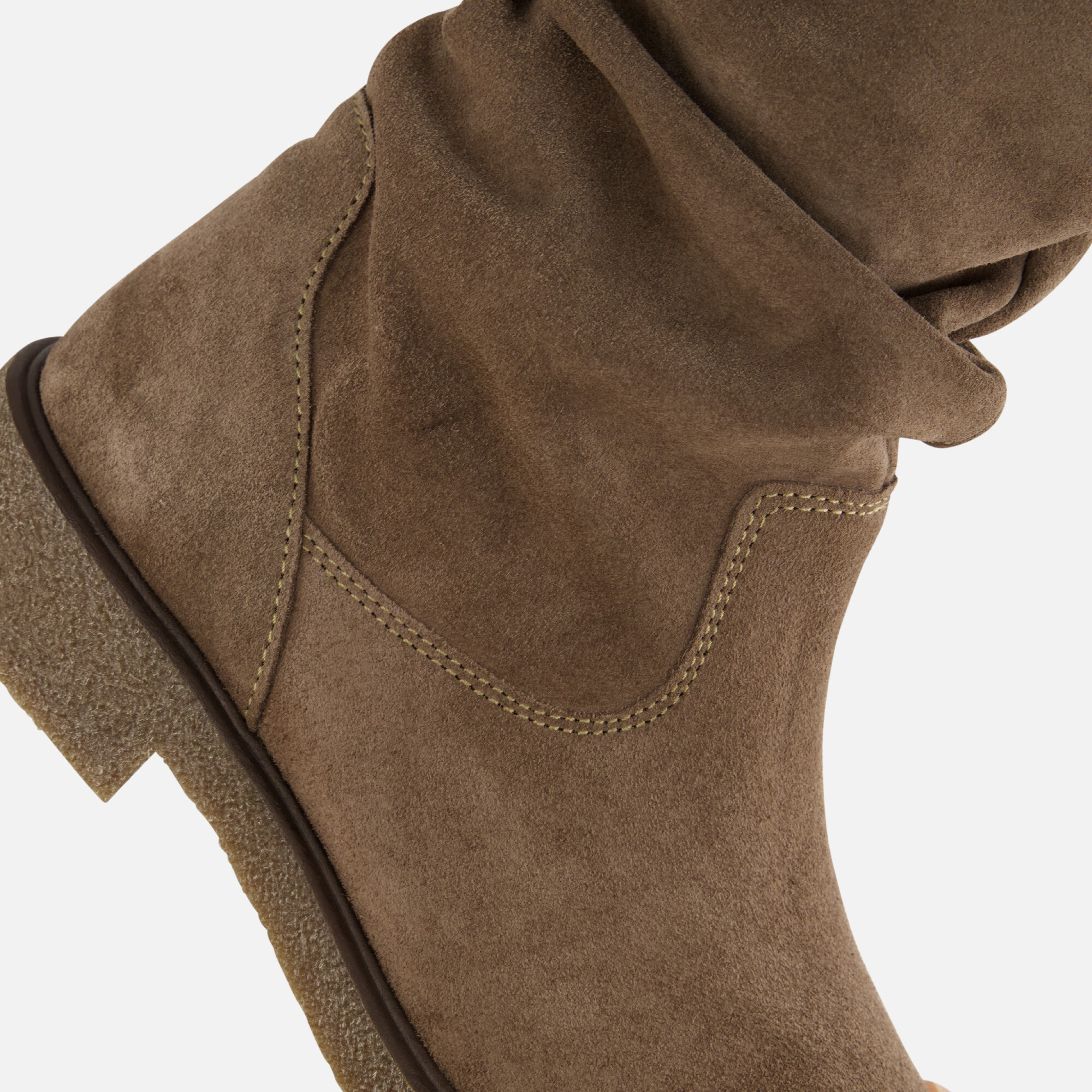 Feyn Giulia Plooi Enkellaarsjes taupe Suede afbeelding 4