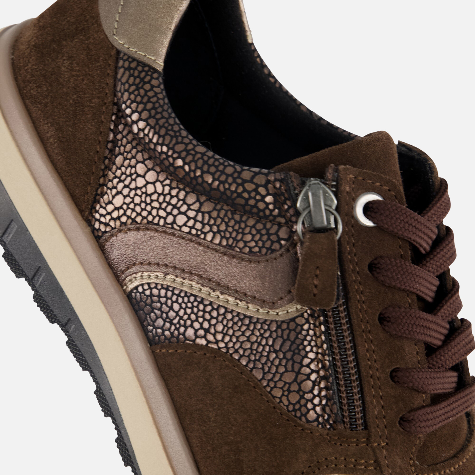 Feyn Kivian Sneakers bruin Suede afbeelding 4