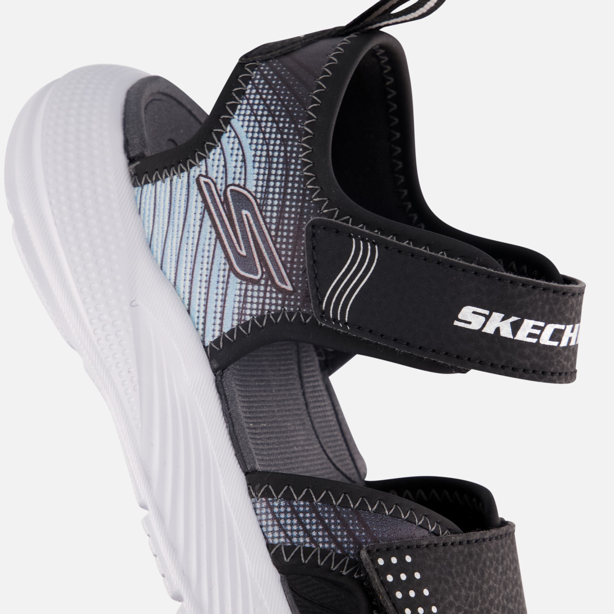 Skechers Microspec Splash Sandalen zwart Textiel afbeelding 3