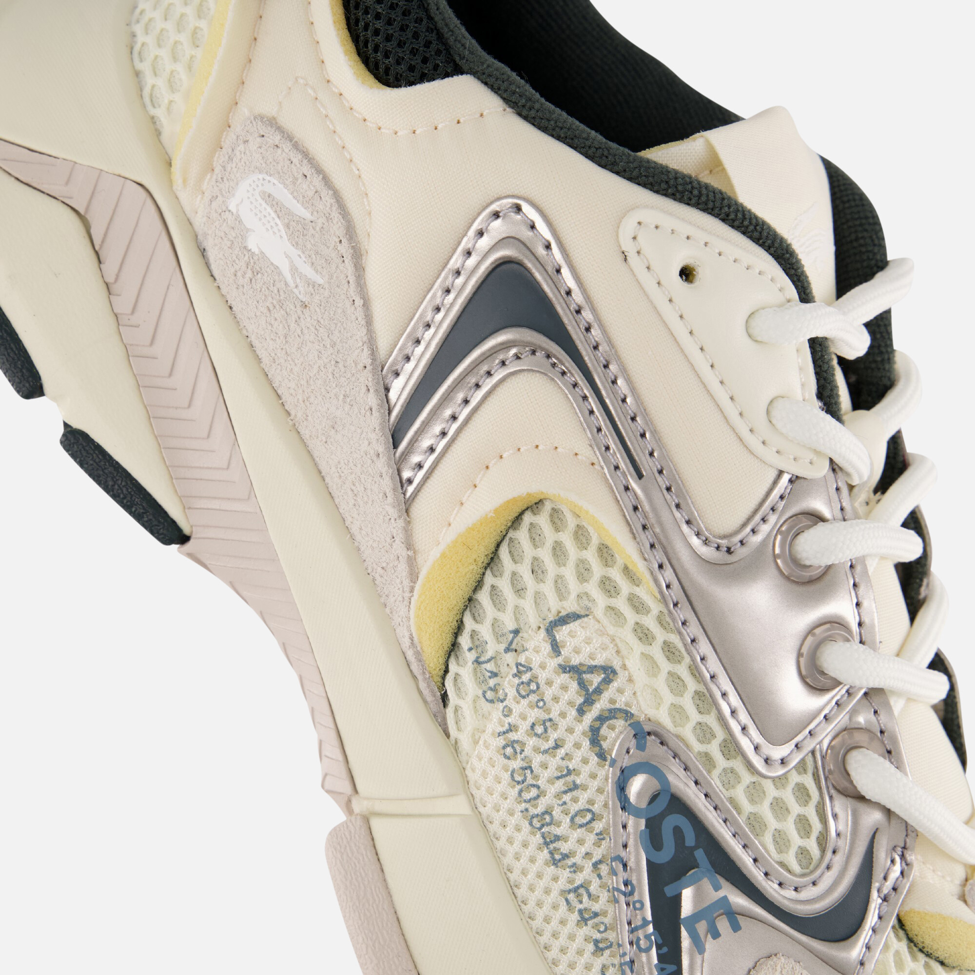 Lacoste L003 Neo Sneakers wit Textiel afbeelding 4