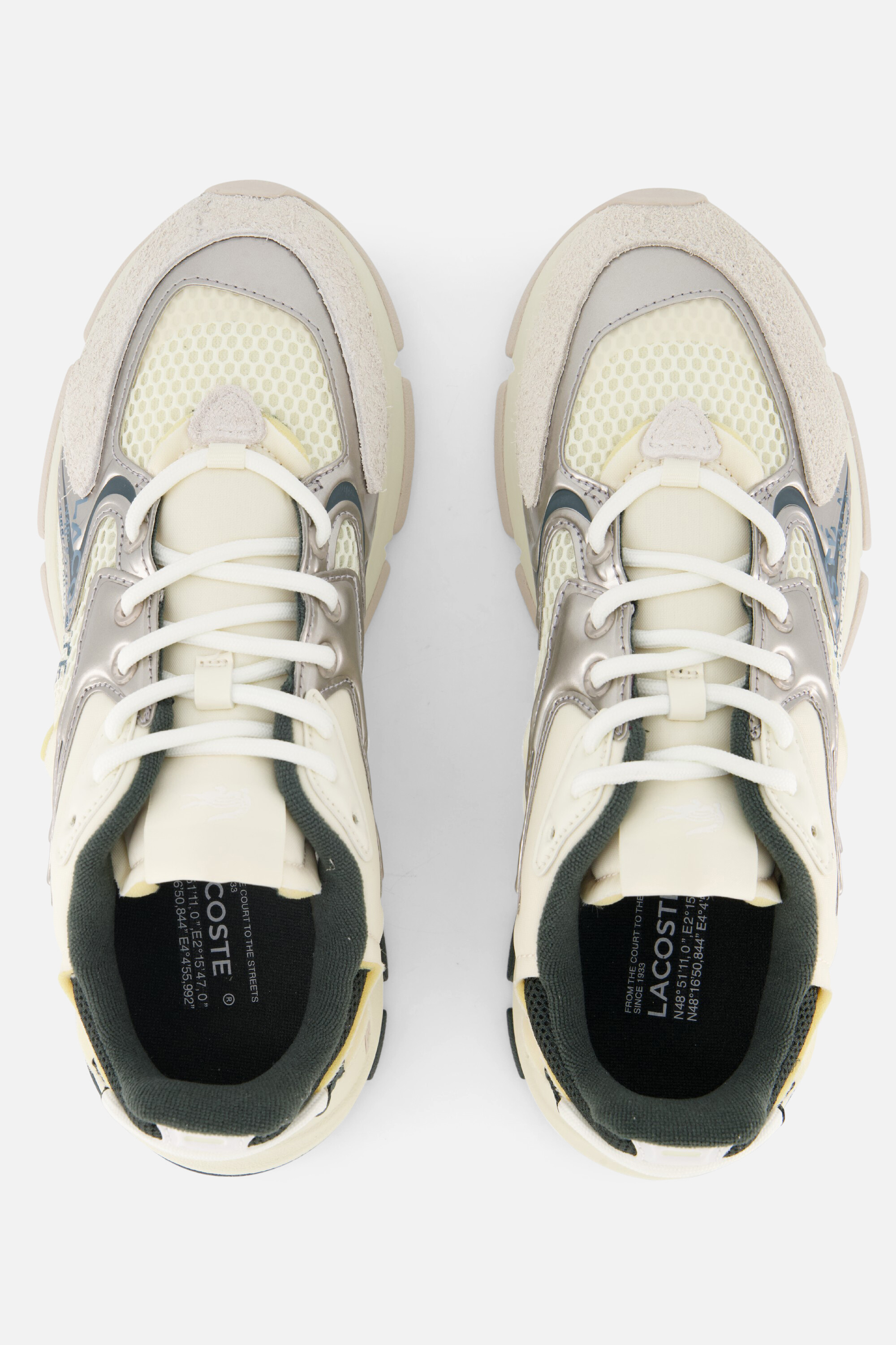 Lacoste L003 Neo Sneakers wit Textiel afbeelding 2