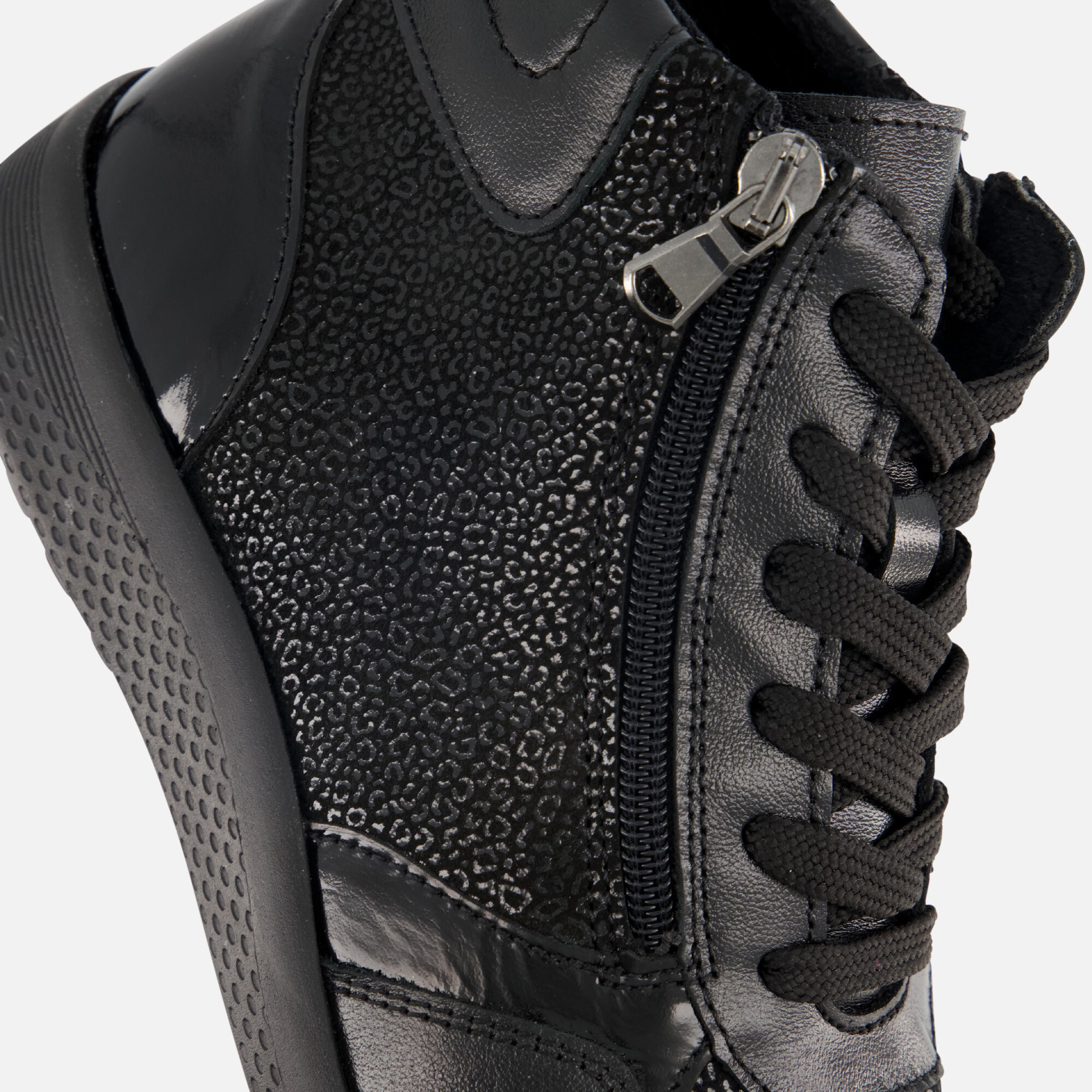 Feyn Kira 24 Veterboots zwart Leer afbeelding 4